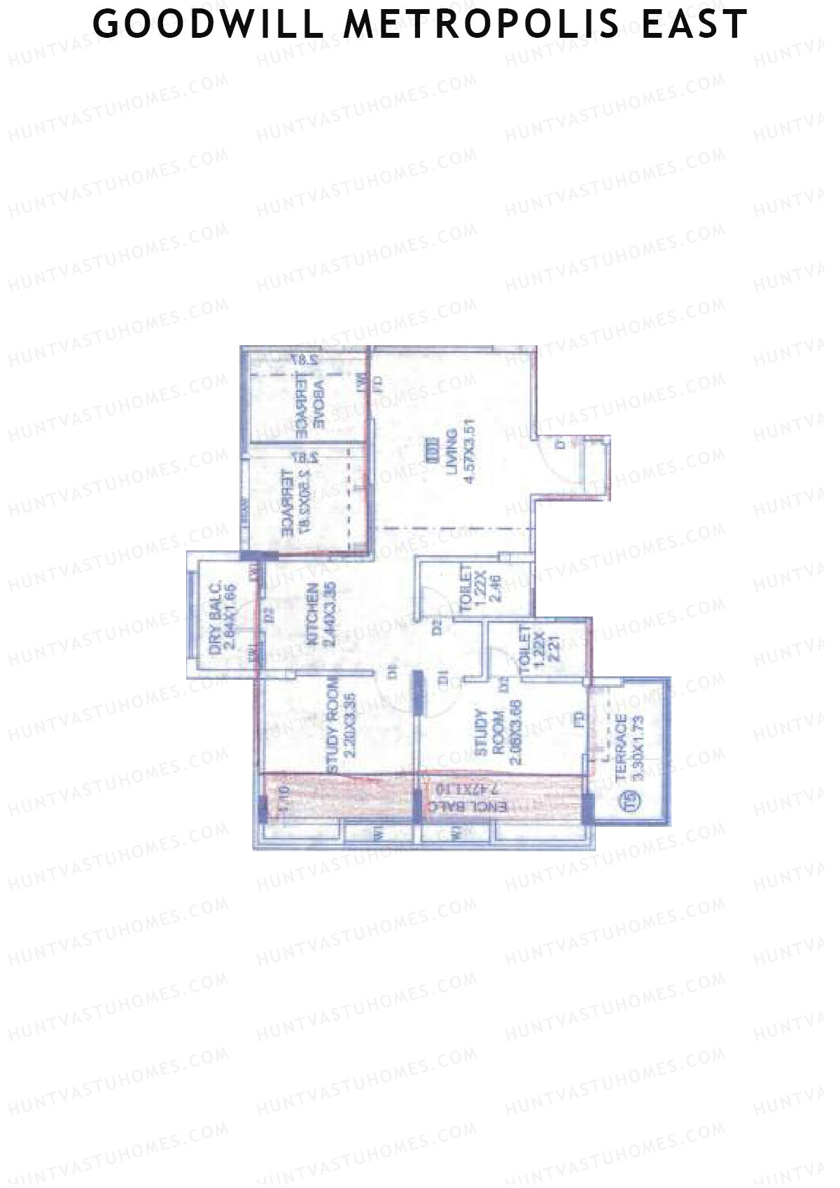 Goodwill Metropolis East Wing C Unit 1 Floor Plan