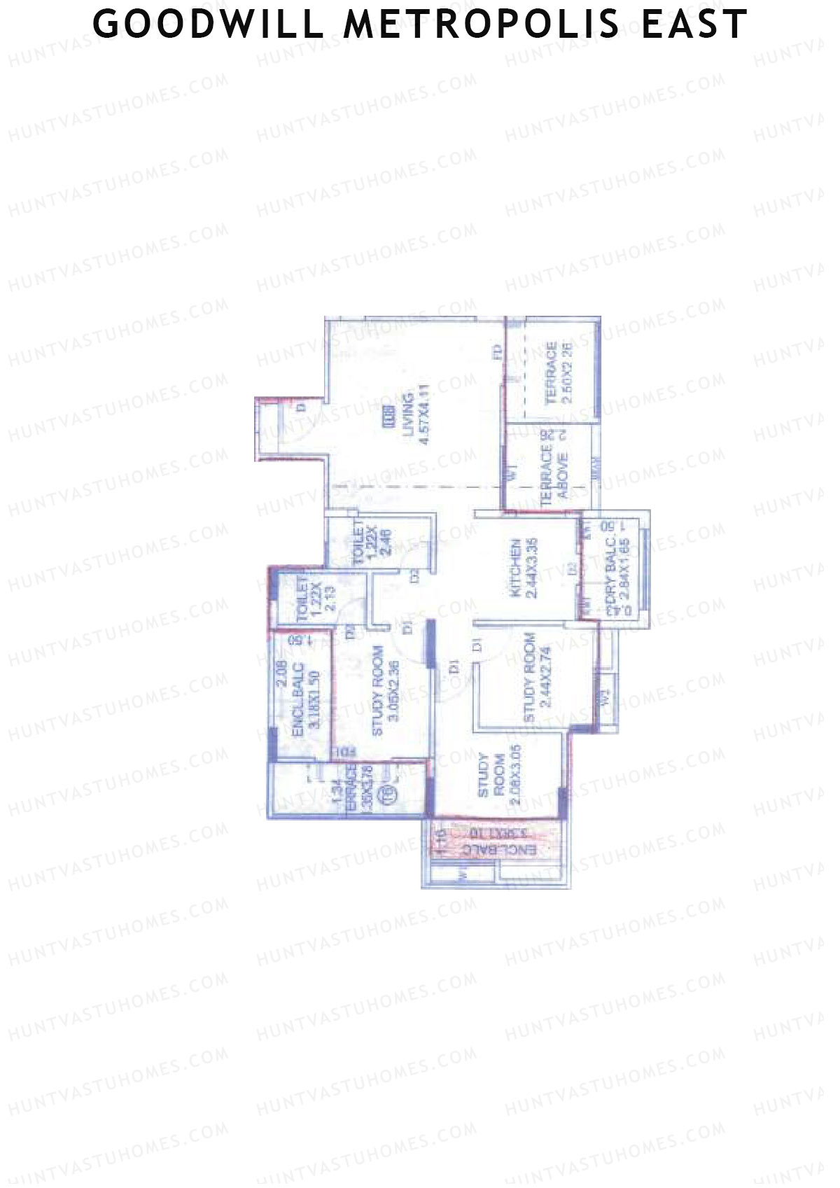 Goodwill Metropolis East Wing C Unit 8 Floor Plan