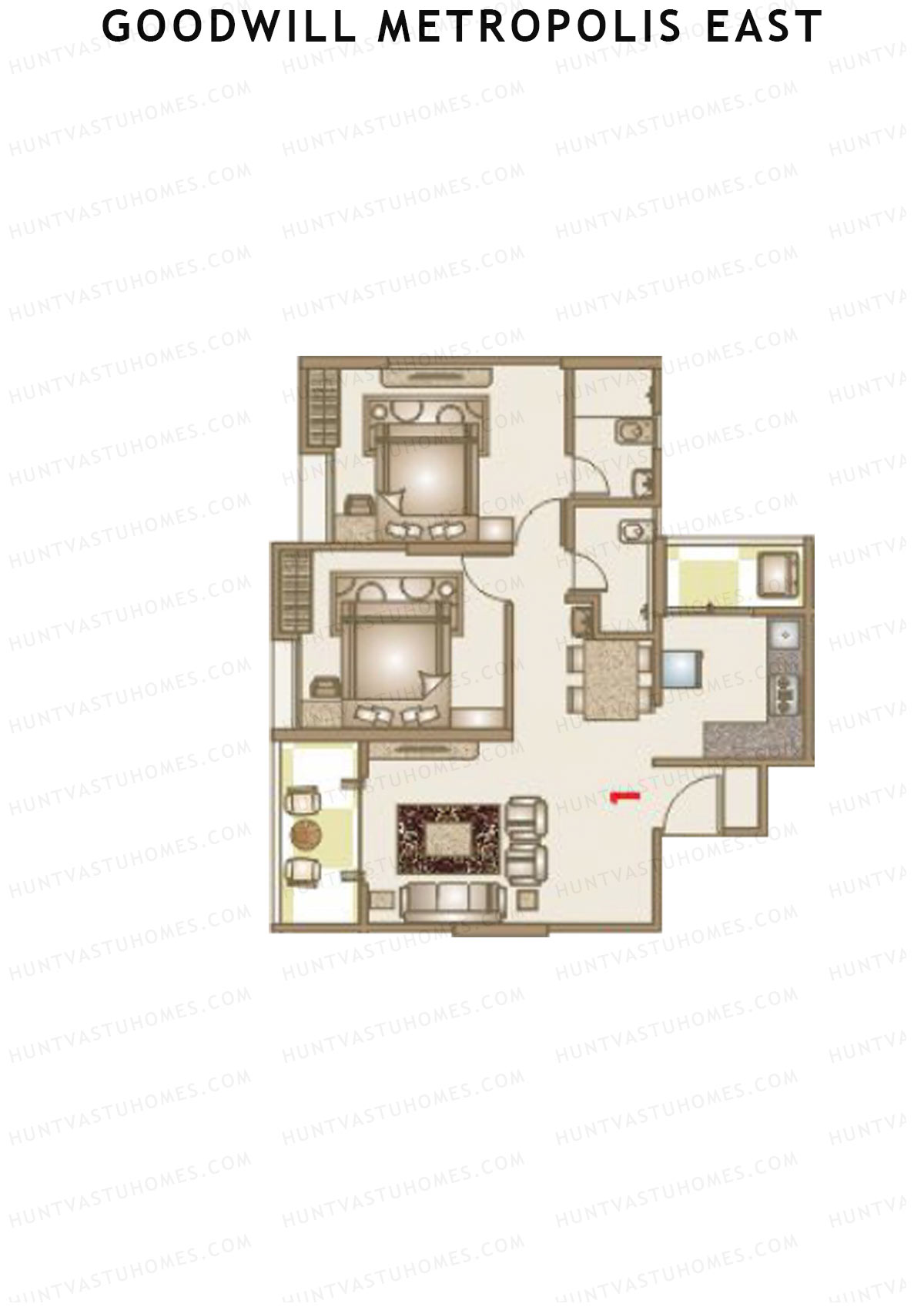 Goodwill Metropolis East Wing D Unit 1 Floor Plan