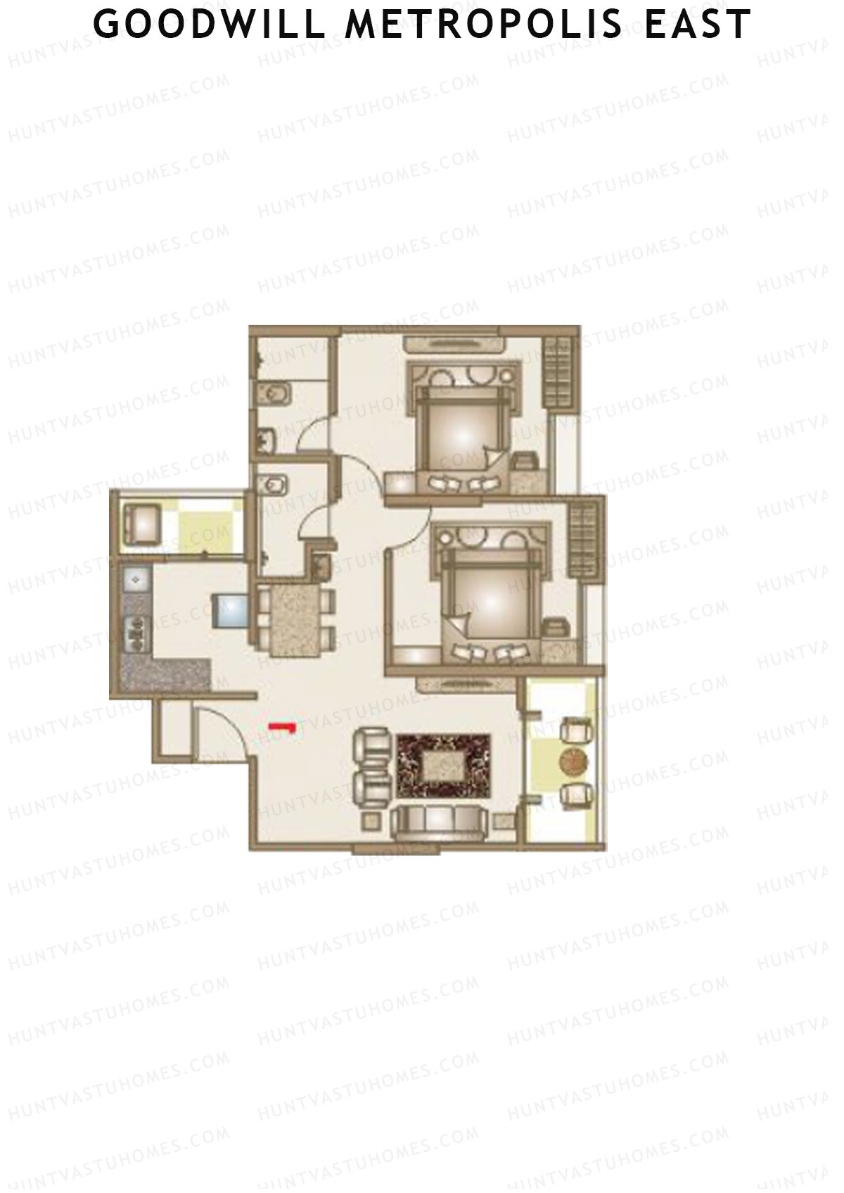 Goodwill Metropolis East Wing D Unit 2 Floor Plan