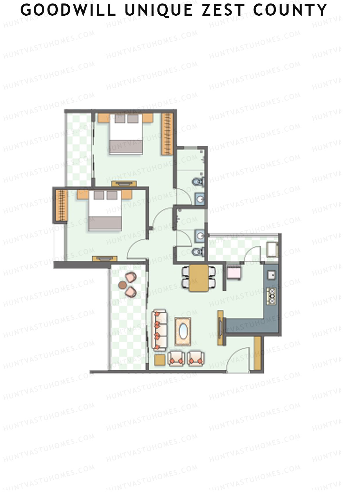 Goodwill Unique Zest County Tower A Unit 2 Floor Plan