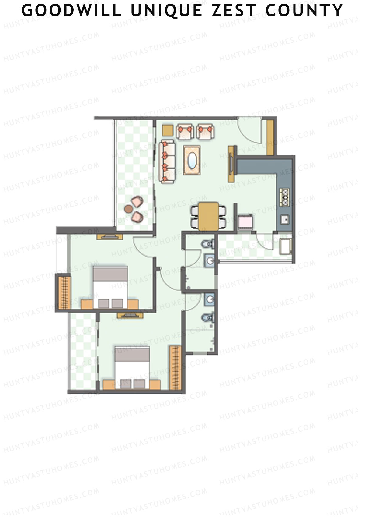Goodwill Unique Zest County Tower A Unit 3 Floor Plan