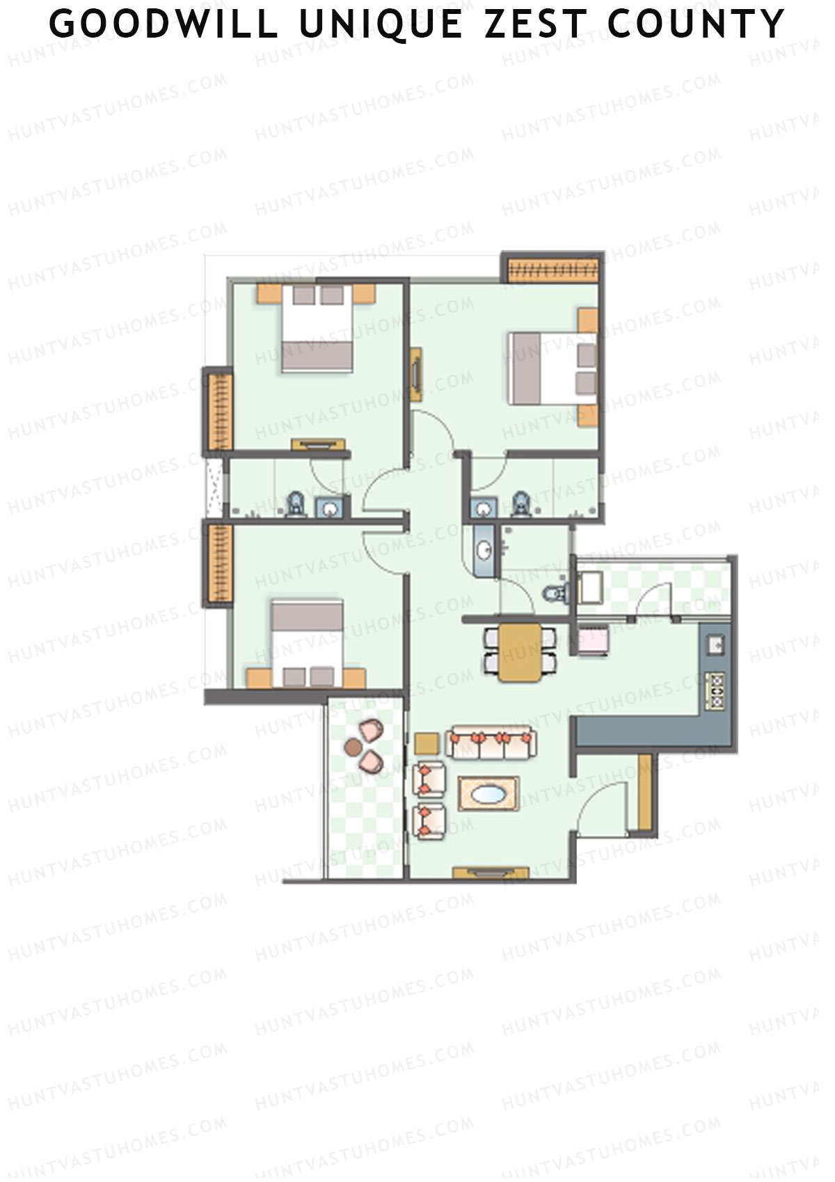 Goodwill Unique Zest County Tower A Unit 4 Floor Plan