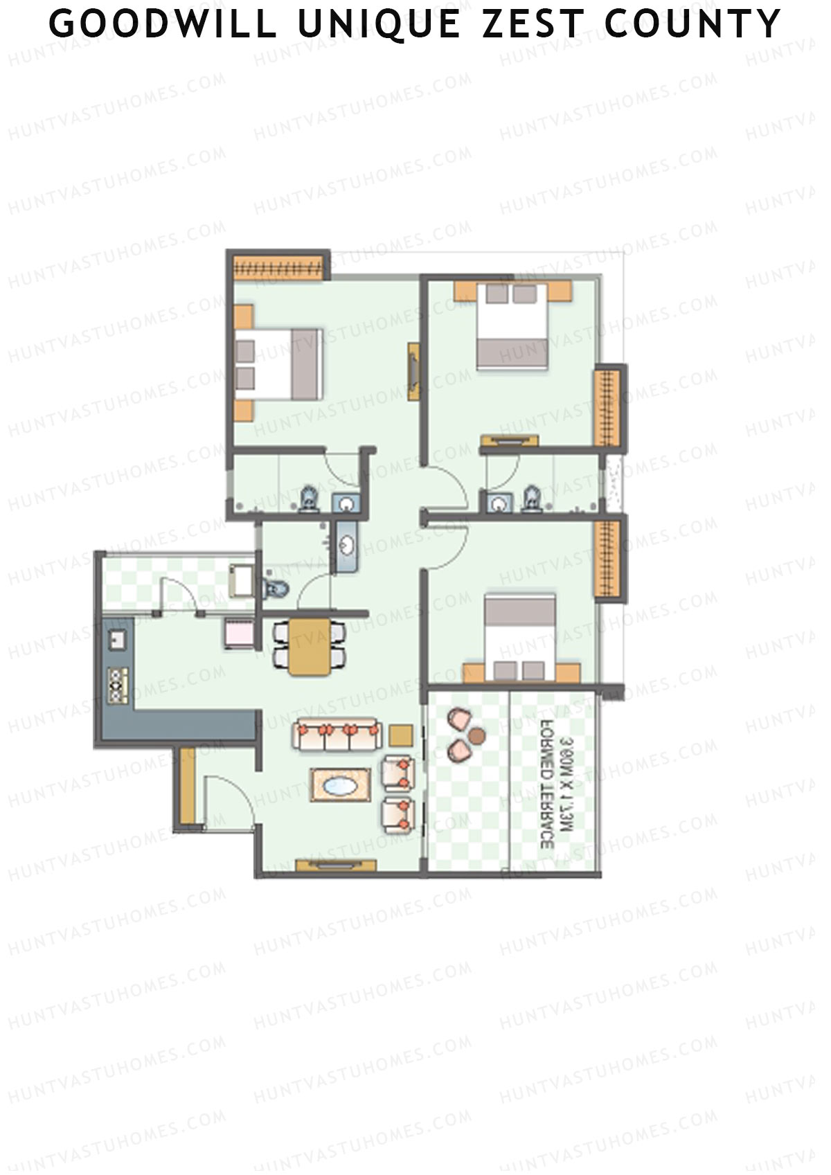 Goodwill Unique Zest County Tower A Unit 5 Floor Plan