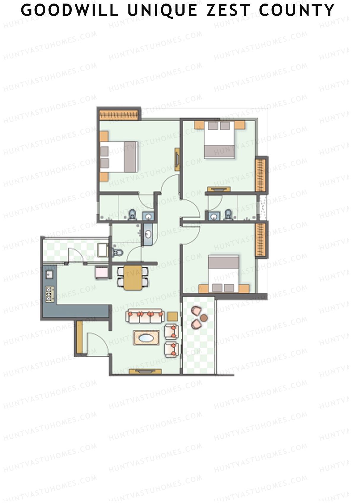 Goodwill Unique Zest County Tower A Unit 5 Floor Plan