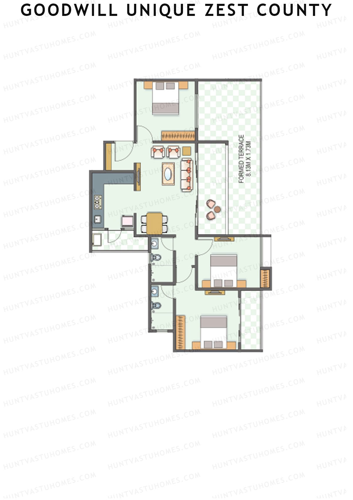Goodwill Unique Zest County Tower A Unit 6 Floor Plan