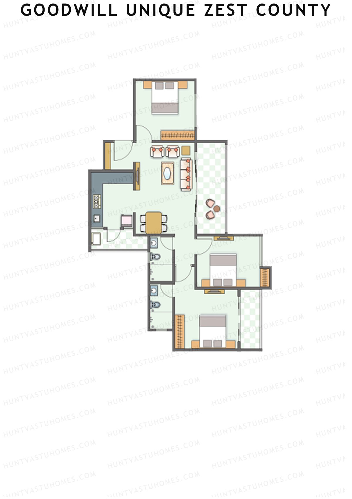 Goodwill Unique Zest County Tower A Unit 6 Floor Plan
