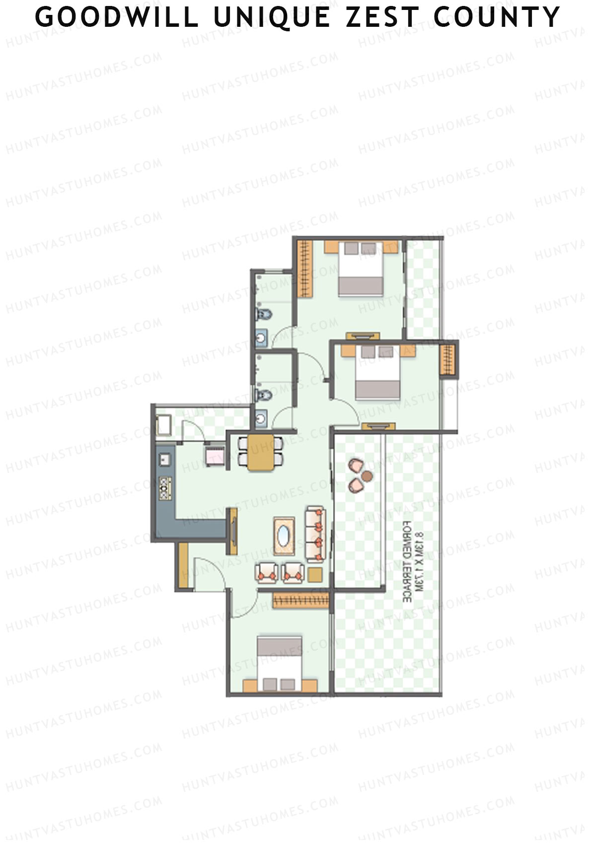 Goodwill Unique Zest County Tower A Unit 7 Floor Plan