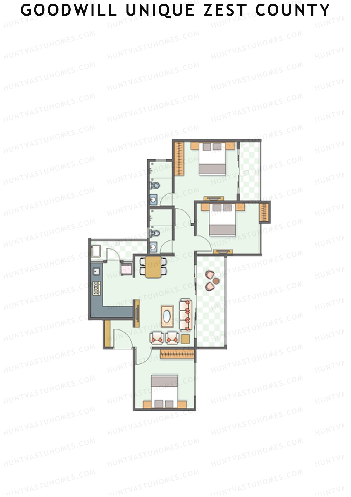 Goodwill Unique Zest County Tower A Unit 7 Floor Plan