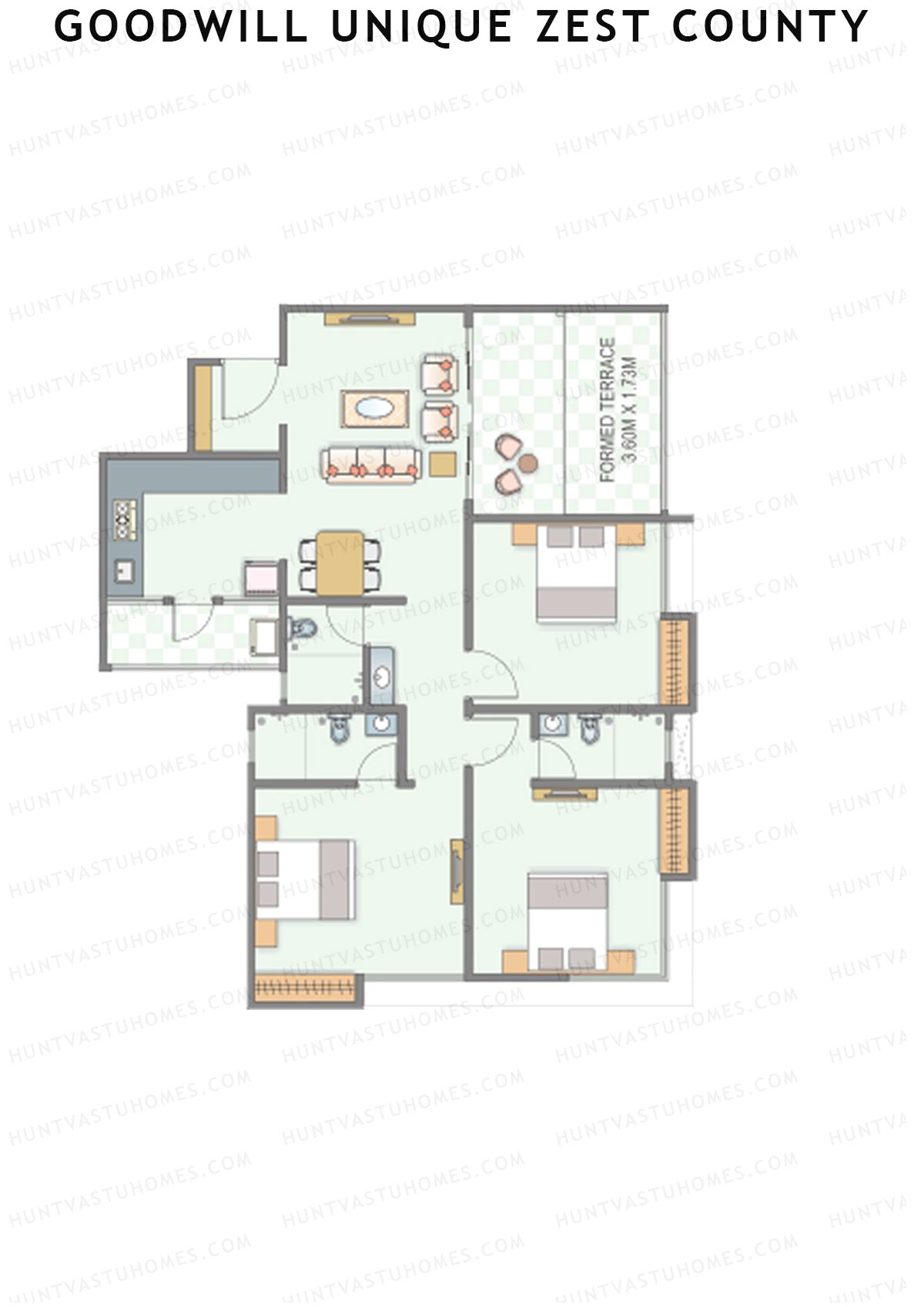 Goodwill Unique Zest County Tower A Unit 8 Floor Plan