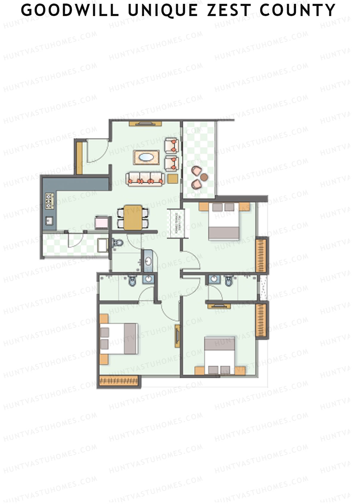Goodwill Unique Zest County Tower A Unit 8 Floor Plan