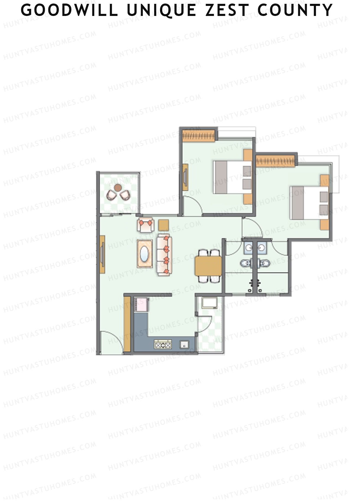 Goodwill Unique Zest County Tower B Unit 4 Floor Plan