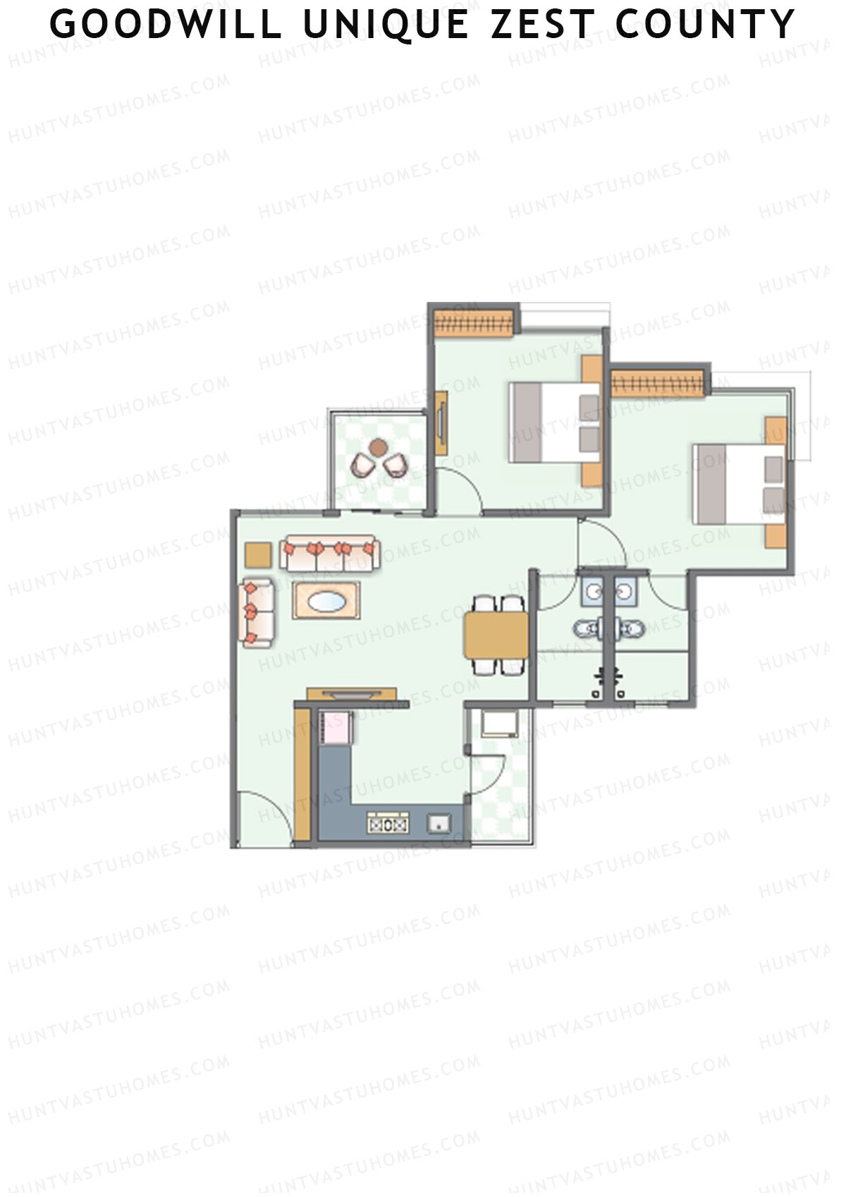 Goodwill Unique Zest County Tower B Unit 4 Floor Plan