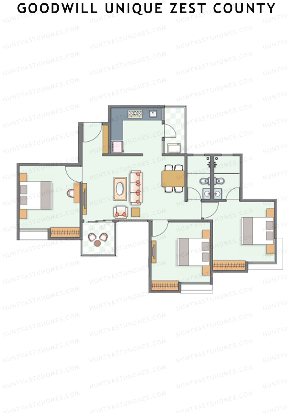 Goodwill Unique Zest County Tower B Unit 5 Floor Plan