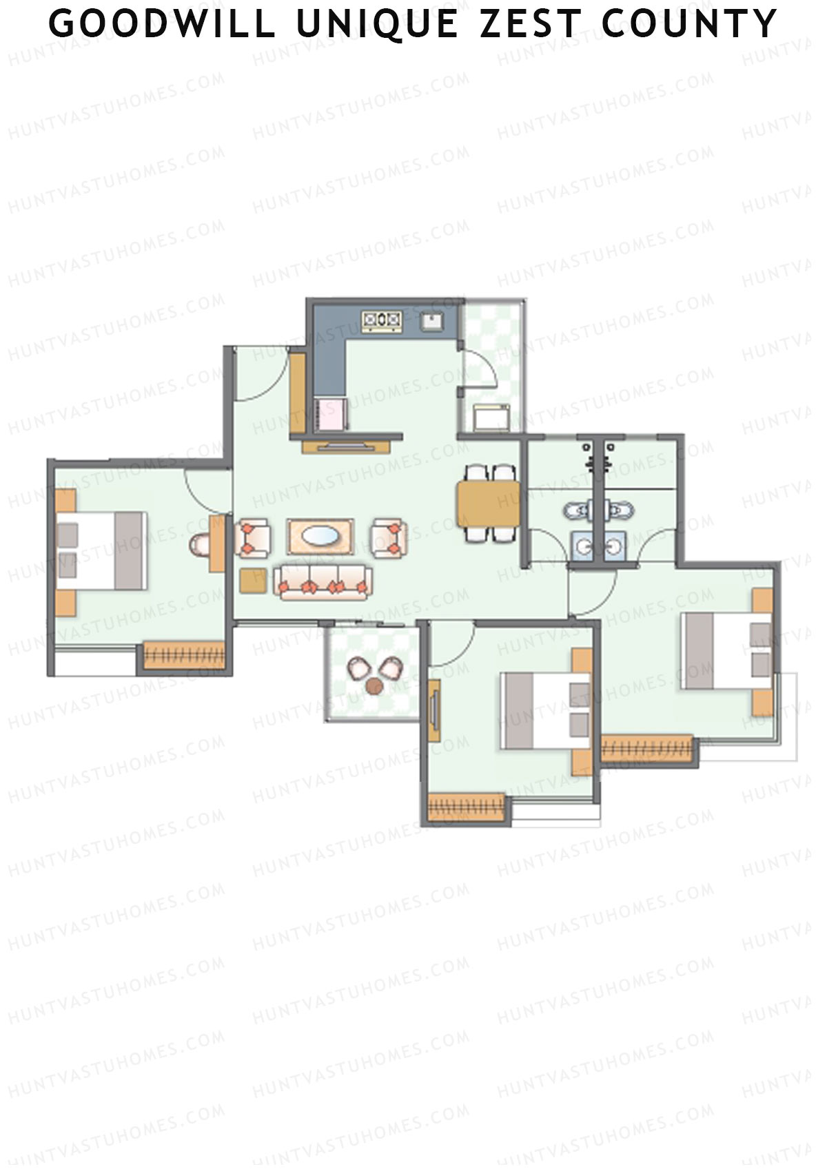 Goodwill Unique Zest County Tower B Unit 5 Floor Plan