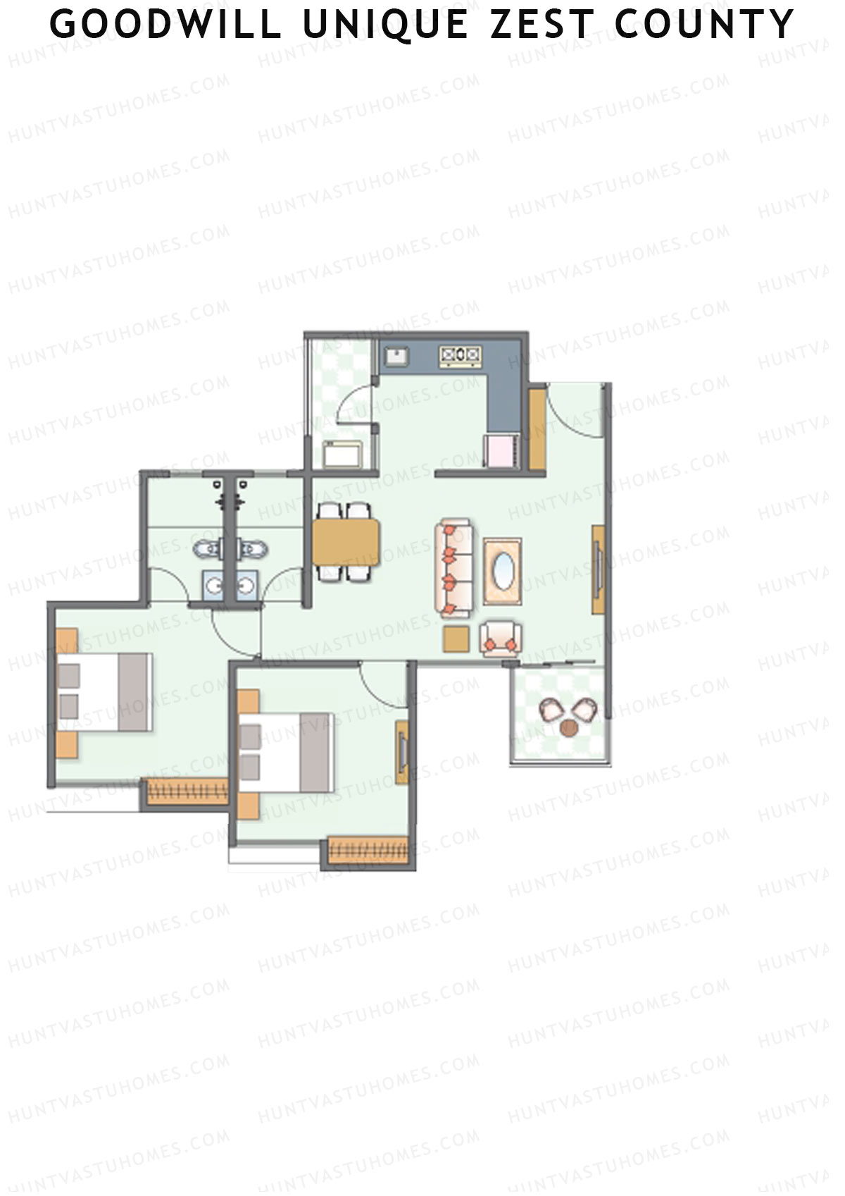 Goodwill Unique Zest County Tower B Unit 6 Floor Plan