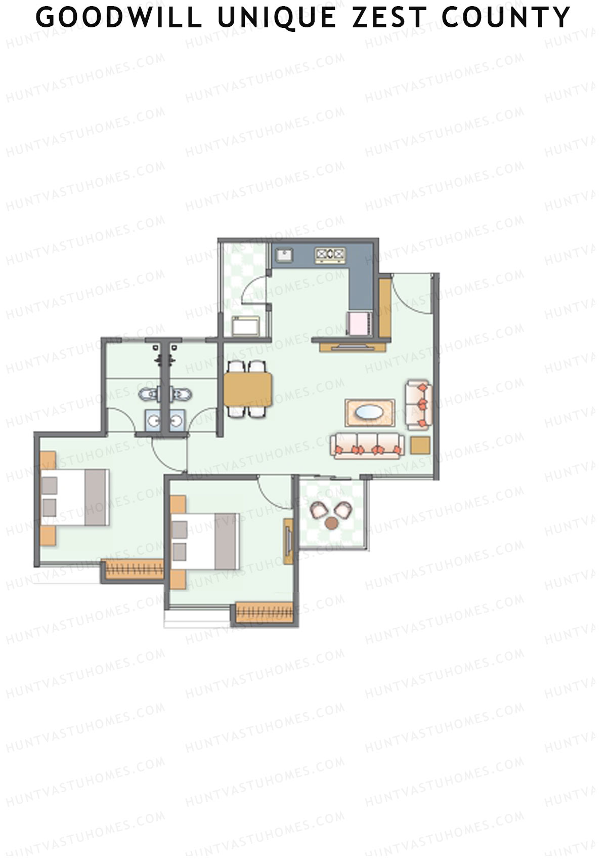 Goodwill Unique Zest County Tower B Unit 6 Floor Plan
