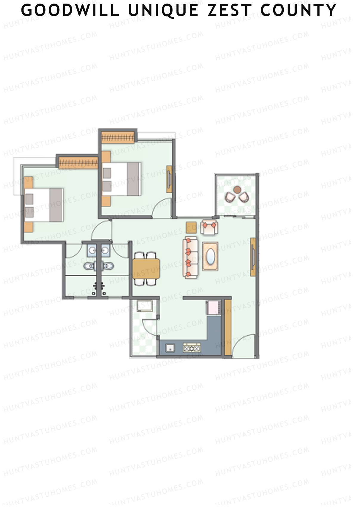 Goodwill Unique Zest County Tower C Unit 1 Floor Plan