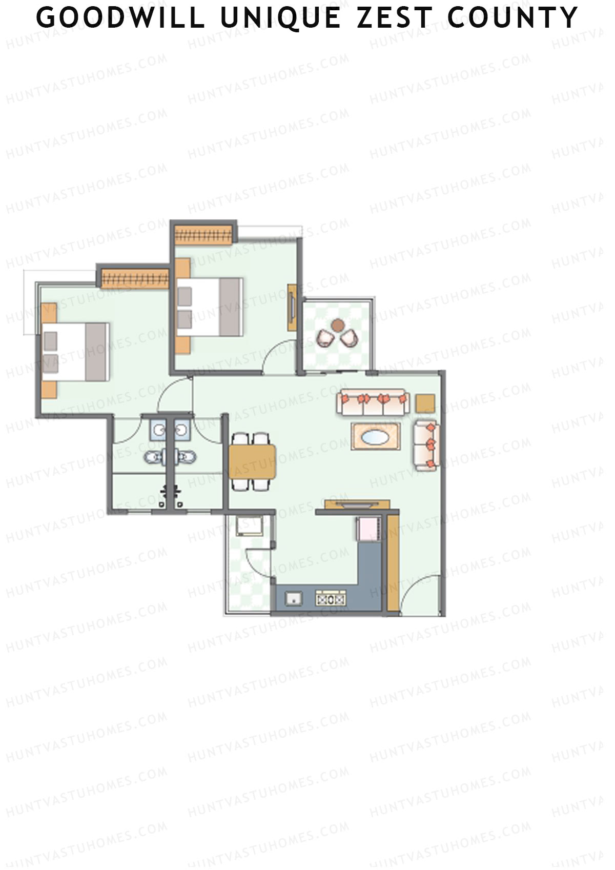 Goodwill Unique Zest County Tower C Unit 1 Floor Plan