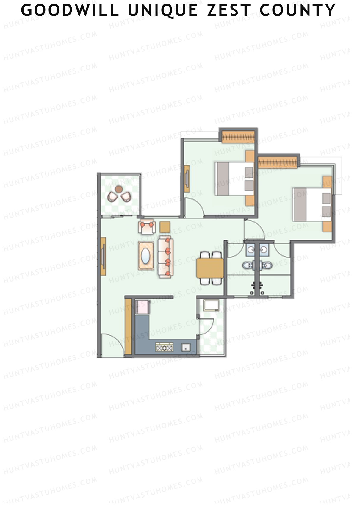 Goodwill Unique Zest County Tower C Unit 2 Floor Plan