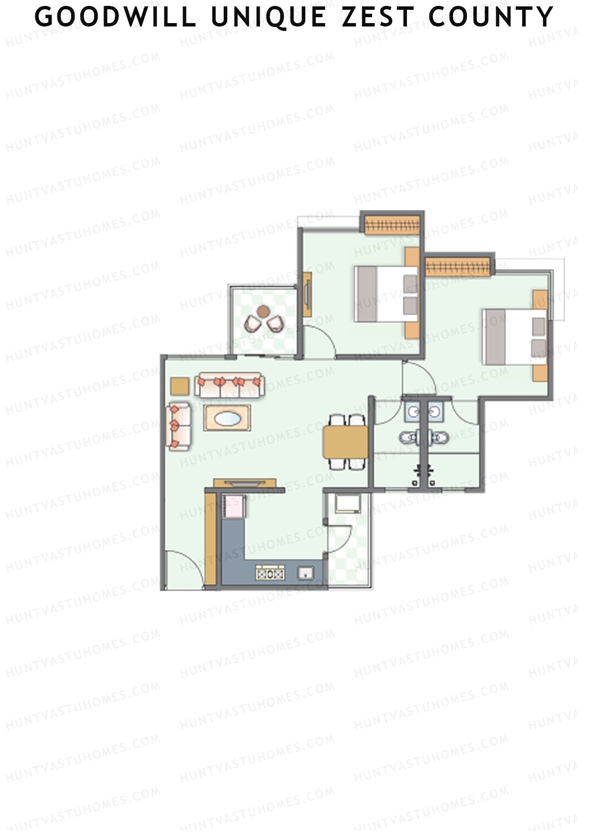 Goodwill Unique Zest County Tower C Unit 2 Floor Plan