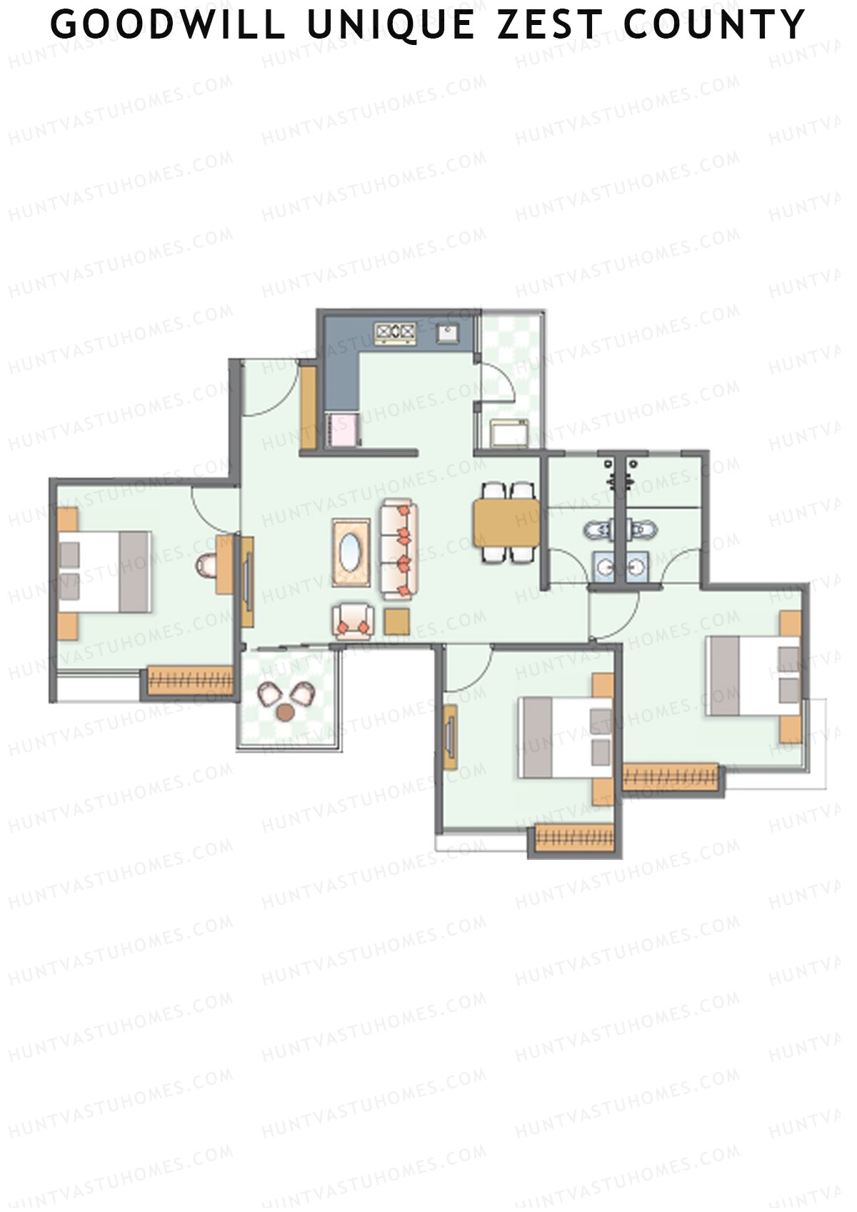 Goodwill Unique Zest County Tower C Unit 5 Floor Plan