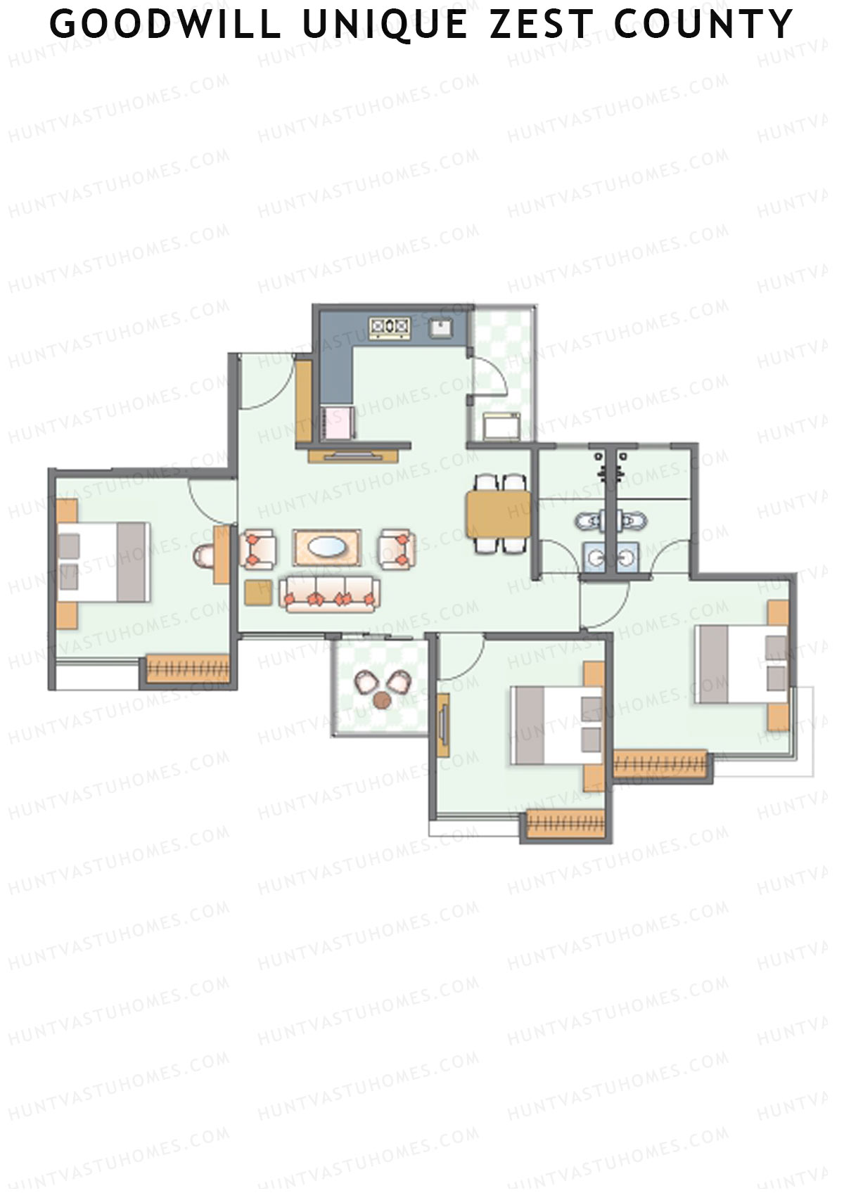 Goodwill Unique Zest County Tower C Unit 5 Floor Plan