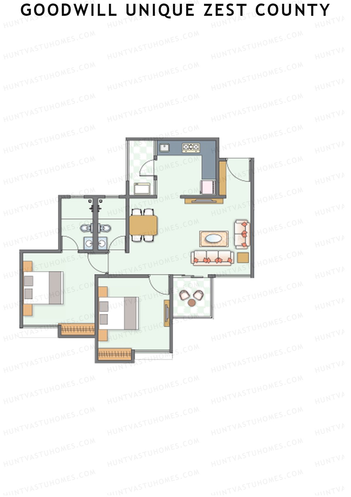 Goodwill Unique Zest County Tower C Unit 6 Floor Plan