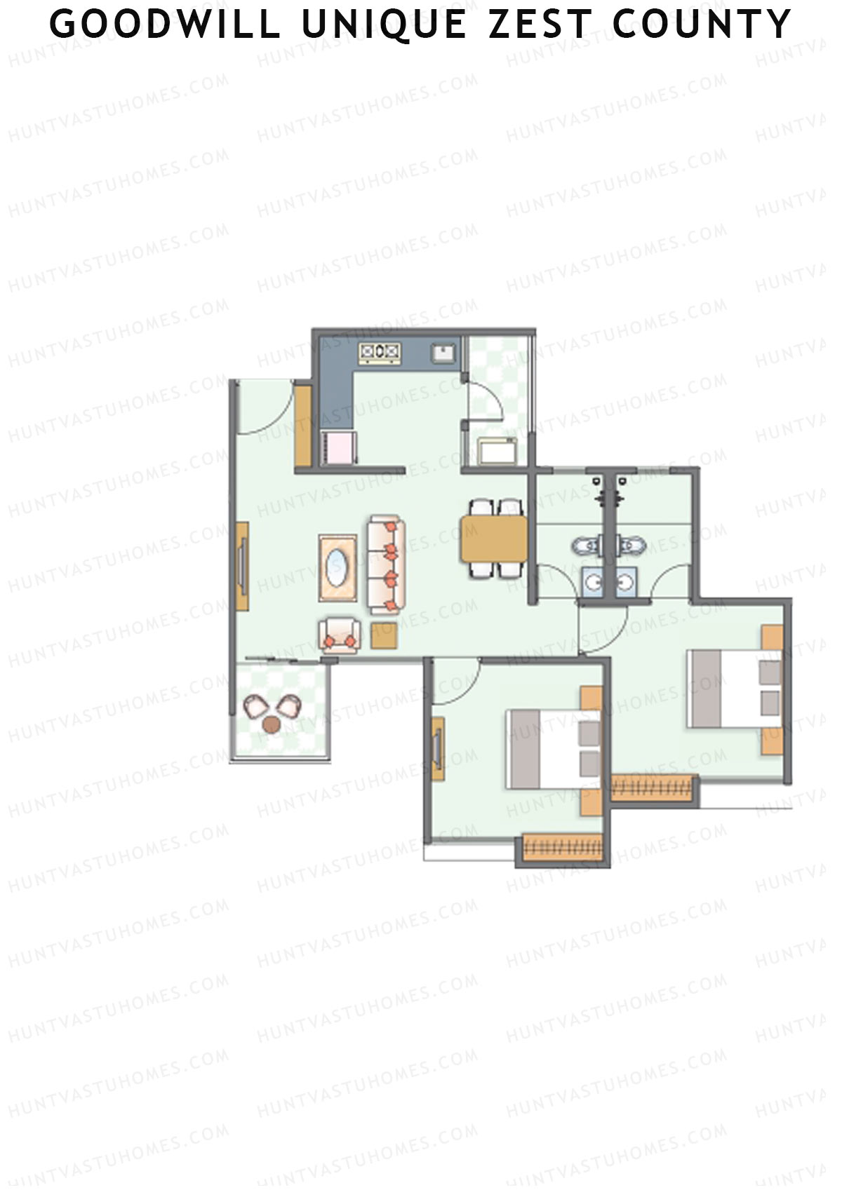 Goodwill Unique Zest County Tower C Unit 7 Floor Plan