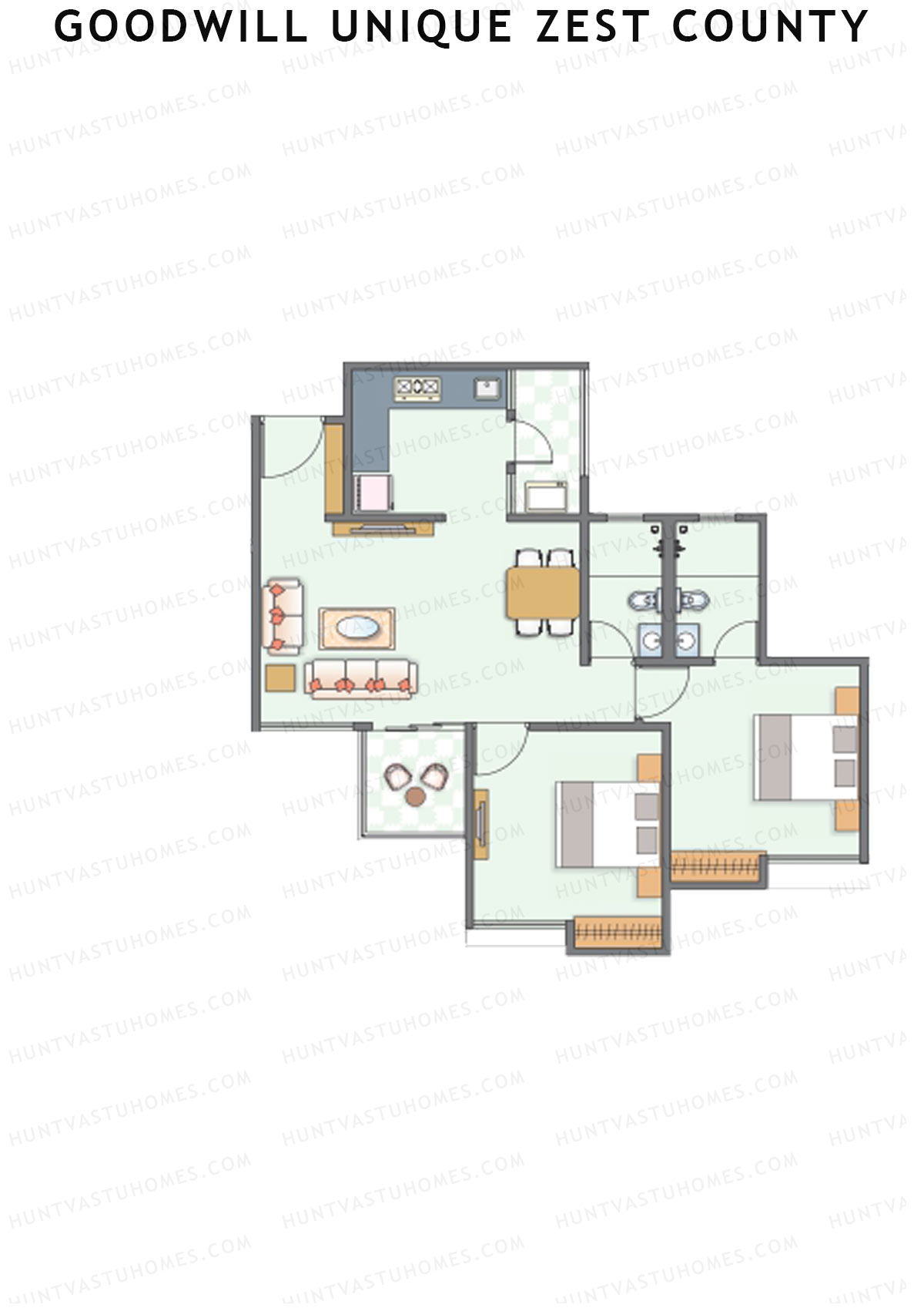 Goodwill Unique Zest County Tower C Unit 7 Floor Plan