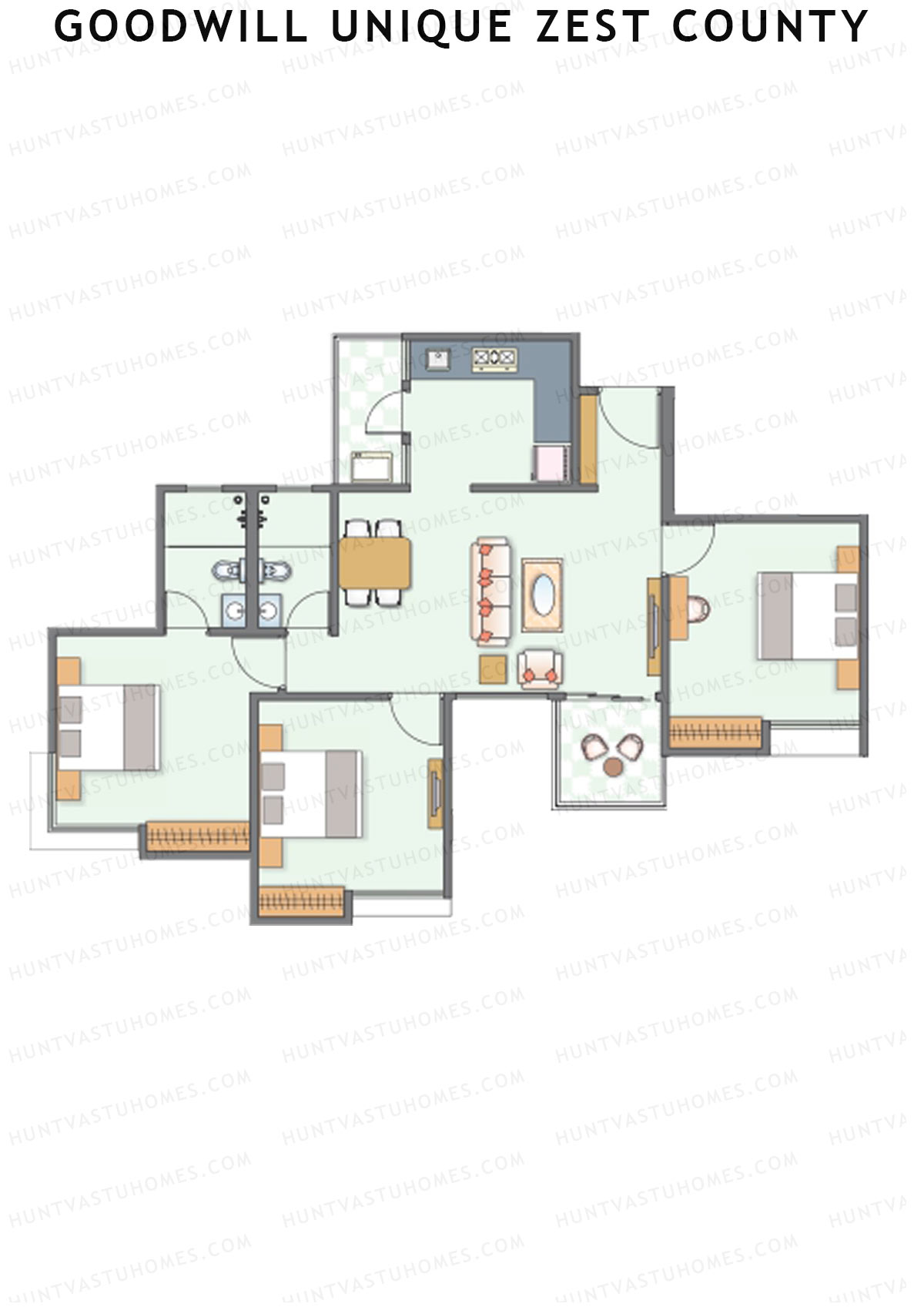 Goodwill Unique Zest County Tower C Unit 8 Floor Plan