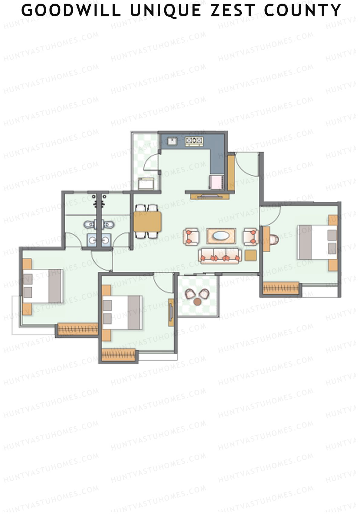 Goodwill Unique Zest County Tower C Unit 8 Floor Plan