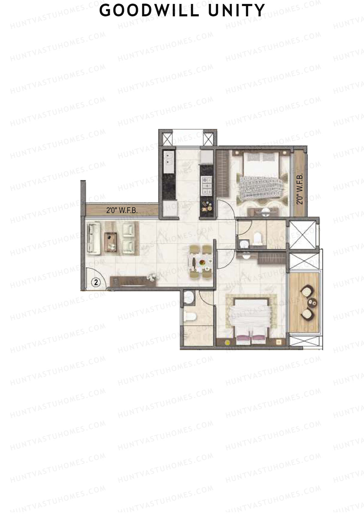 Goodwill Unity Block A Unit 2 Floor Plan