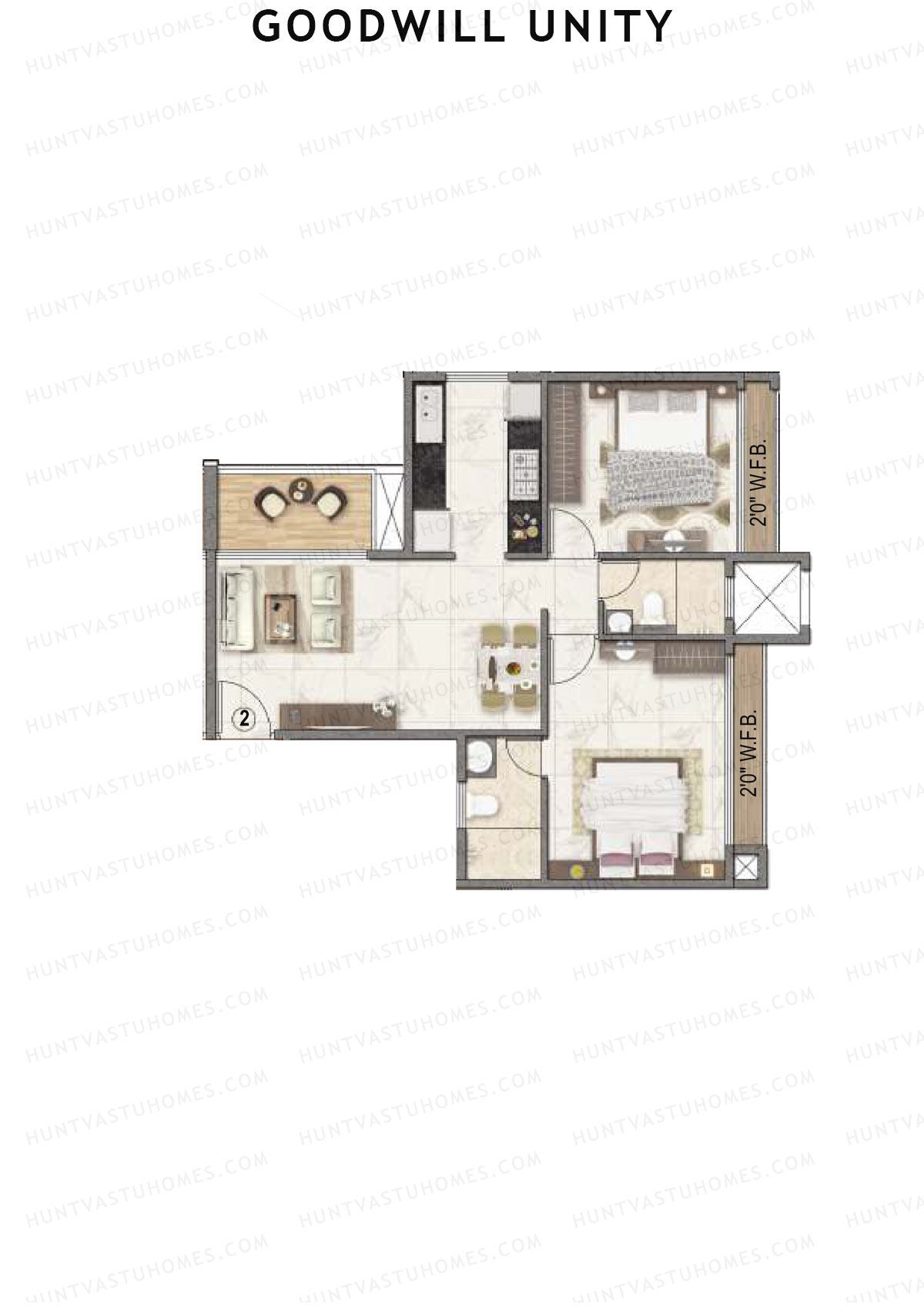 Goodwill Unity Block A Unit 2 Floor Plan
