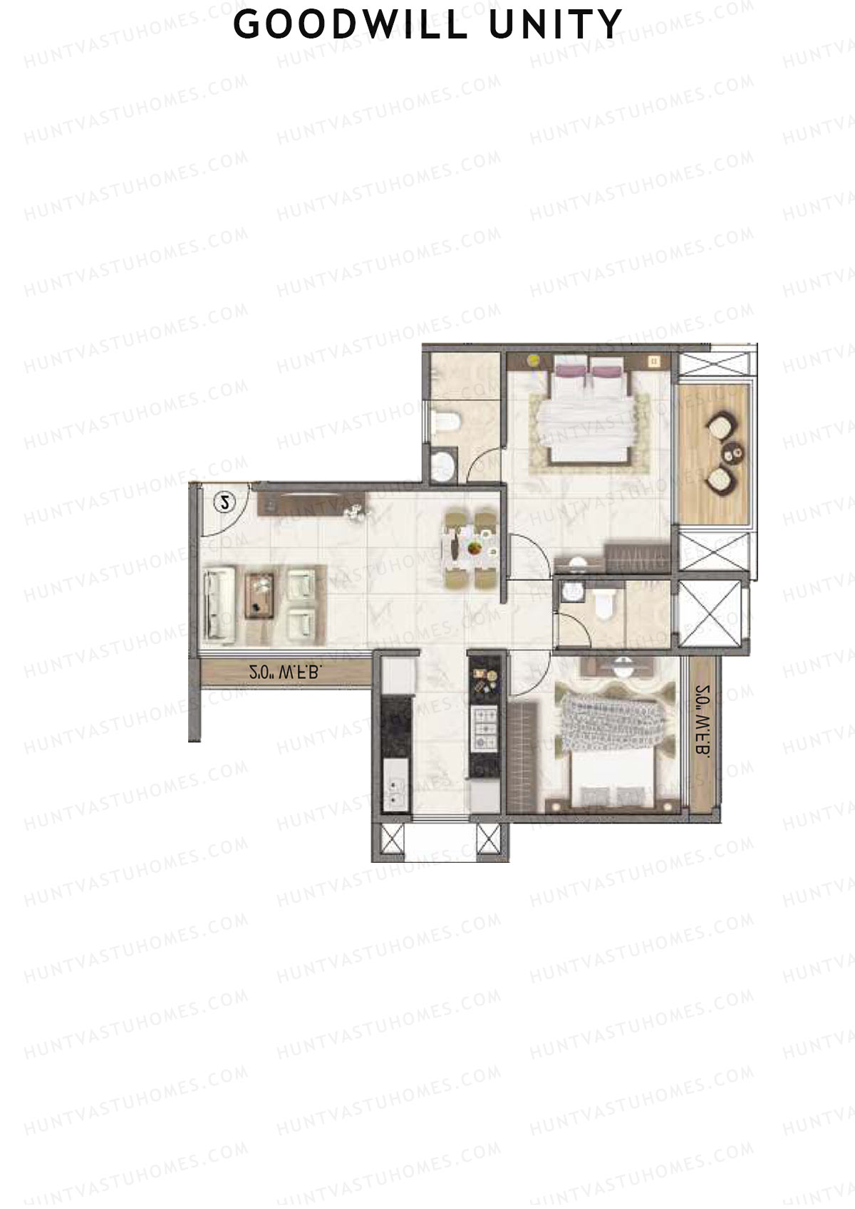 Goodwill Unity Block A Unit 3 Floor Plan