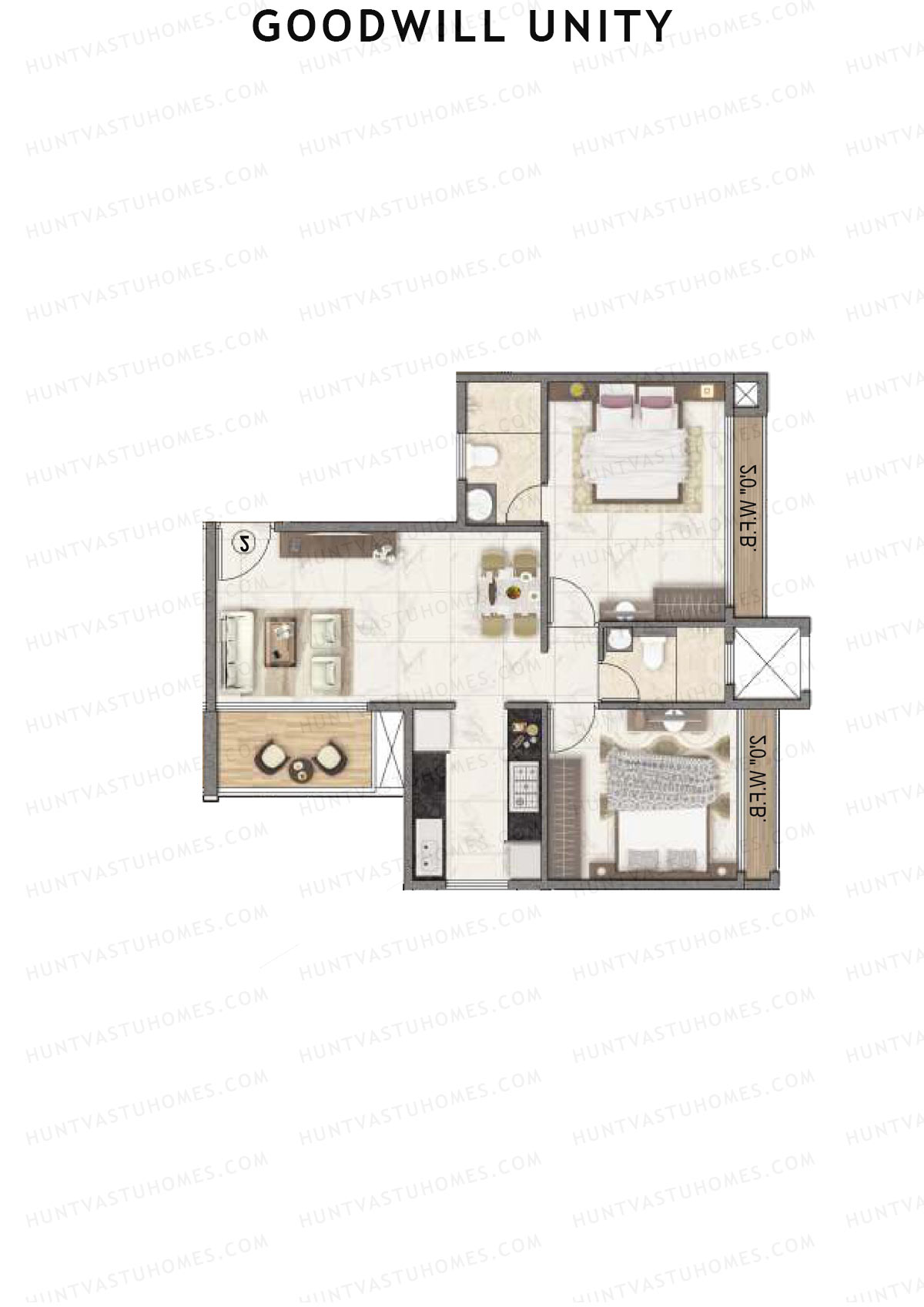 Goodwill Unity Block A Unit 3 Floor Plan