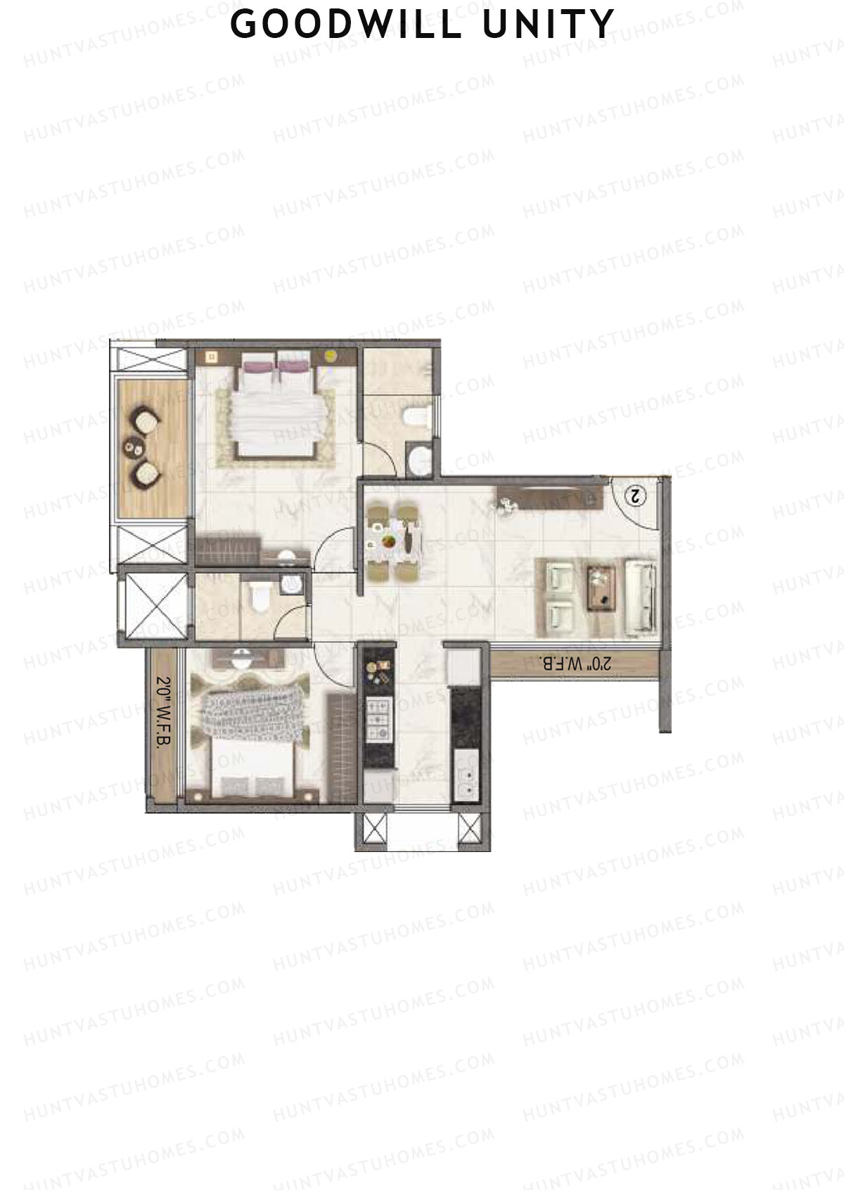 Goodwill Unity Block A Unit 6 Floor Plan