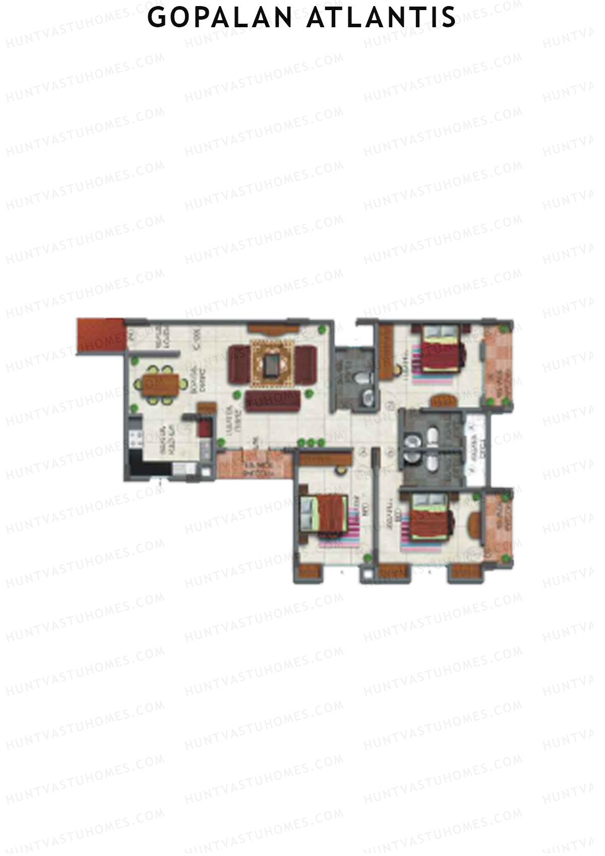 Gopalan Atlantis Block A Unit 4 Floor Plan