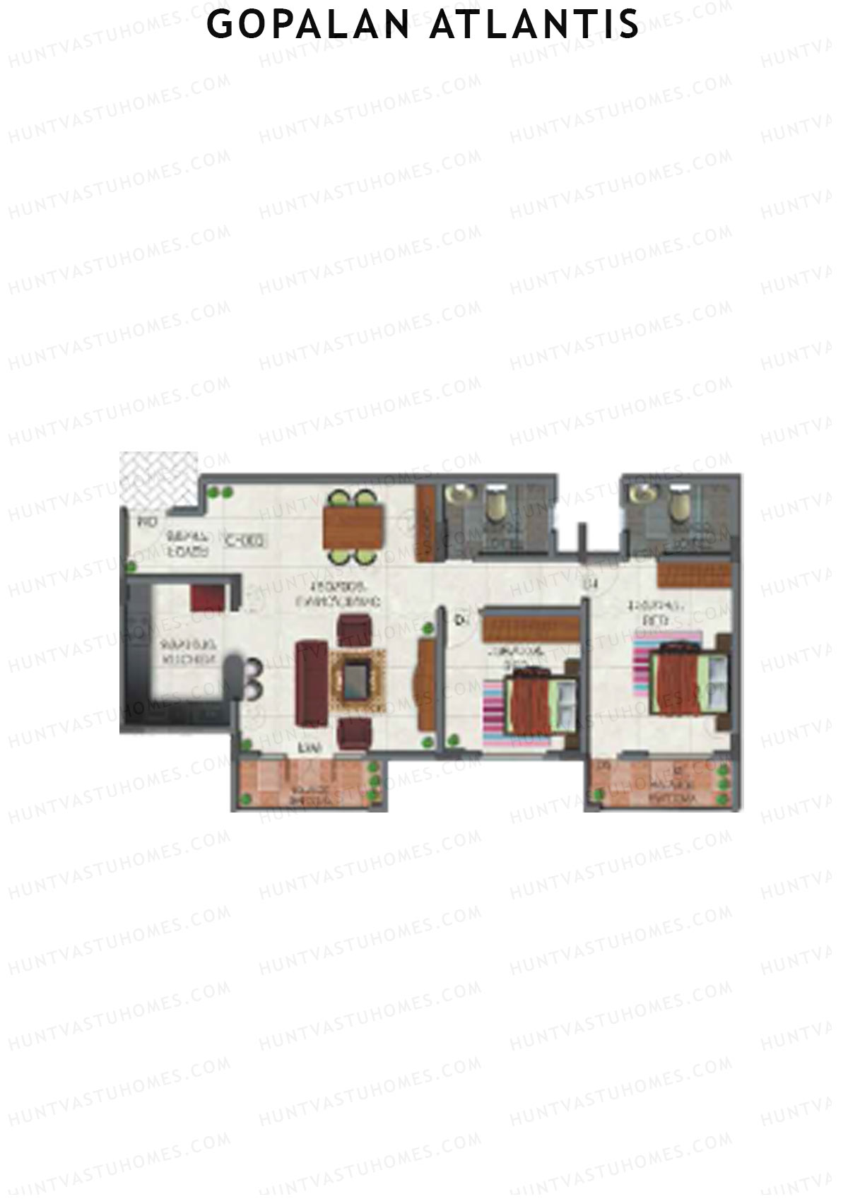 Gopalan Atlantis Block C Unit 4 Floor Plan