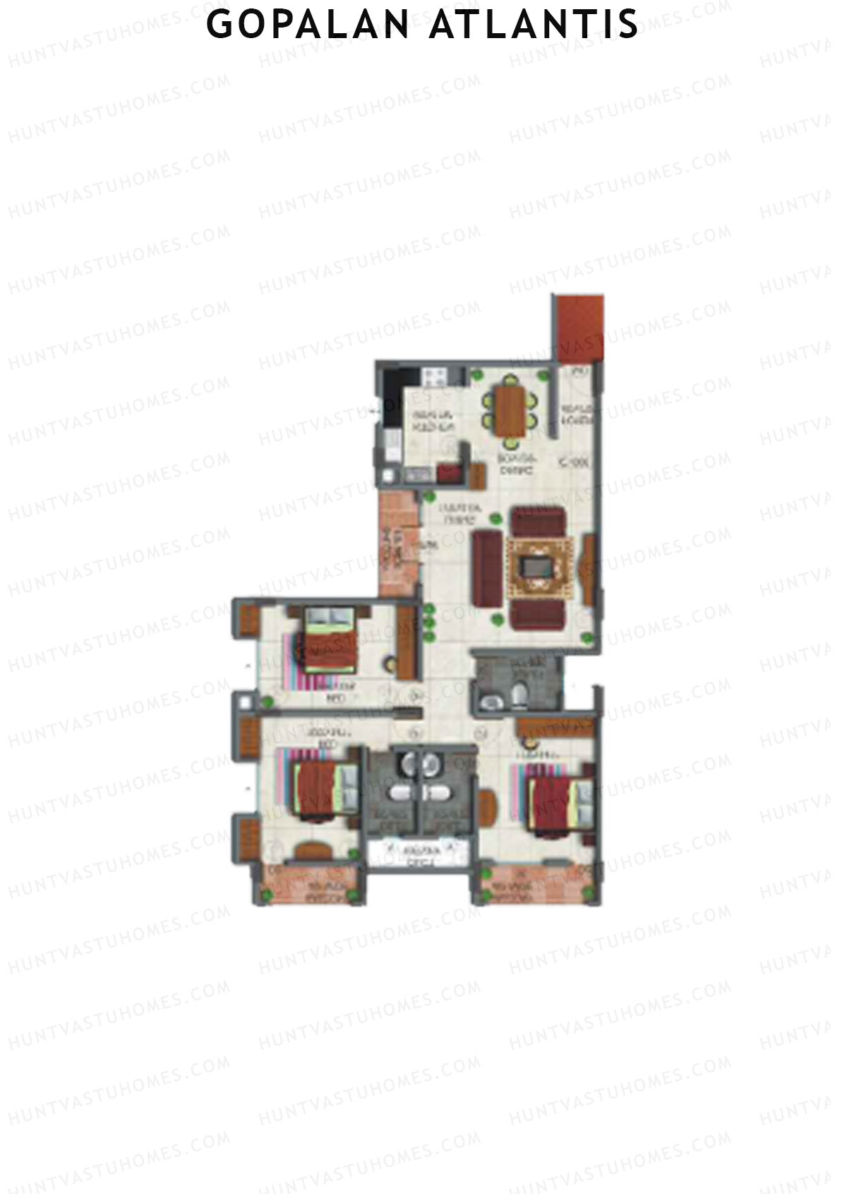 Gopalan Atlantis Block C Unit 6 Floor Plan