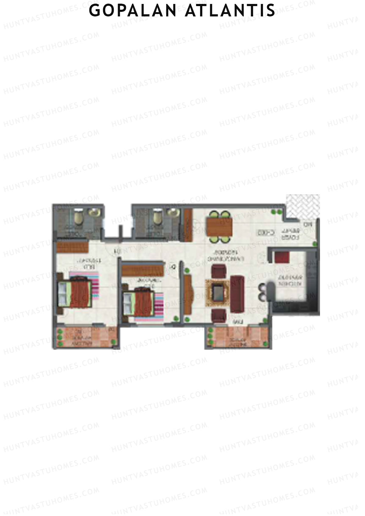 Gopalan Atlantis Block C Unit 7 Floor Plan