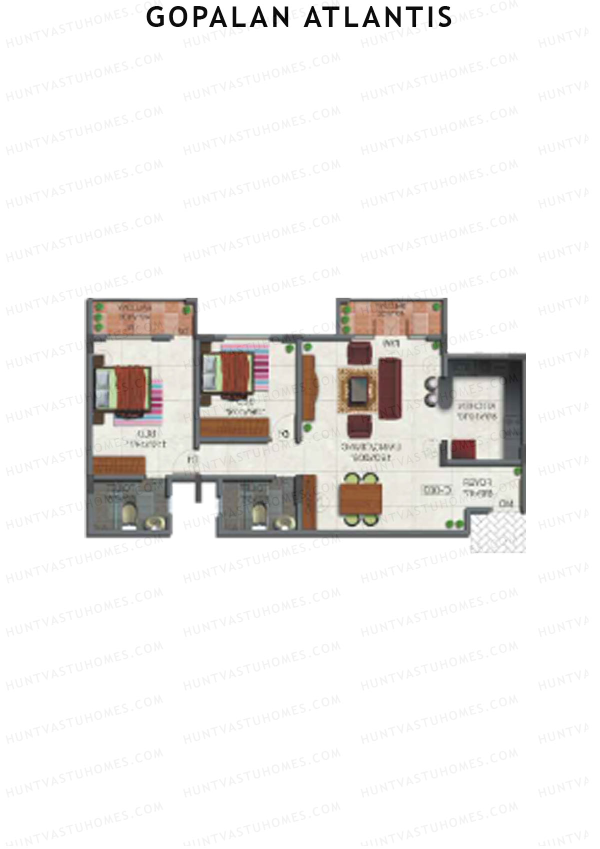 Gopalan Atlantis Block C Unit 8 Floor Plan