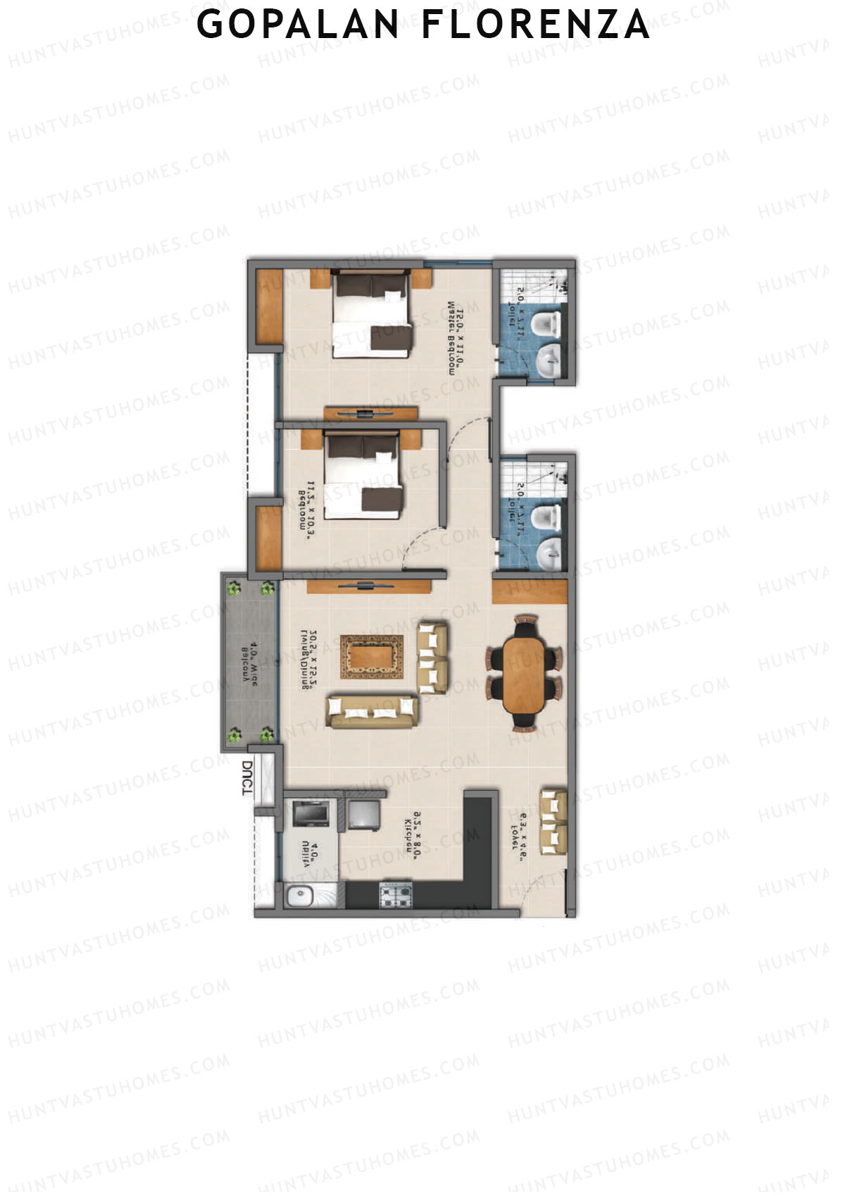 Gopalan Florenza Block C Unit 1 Floor Plan