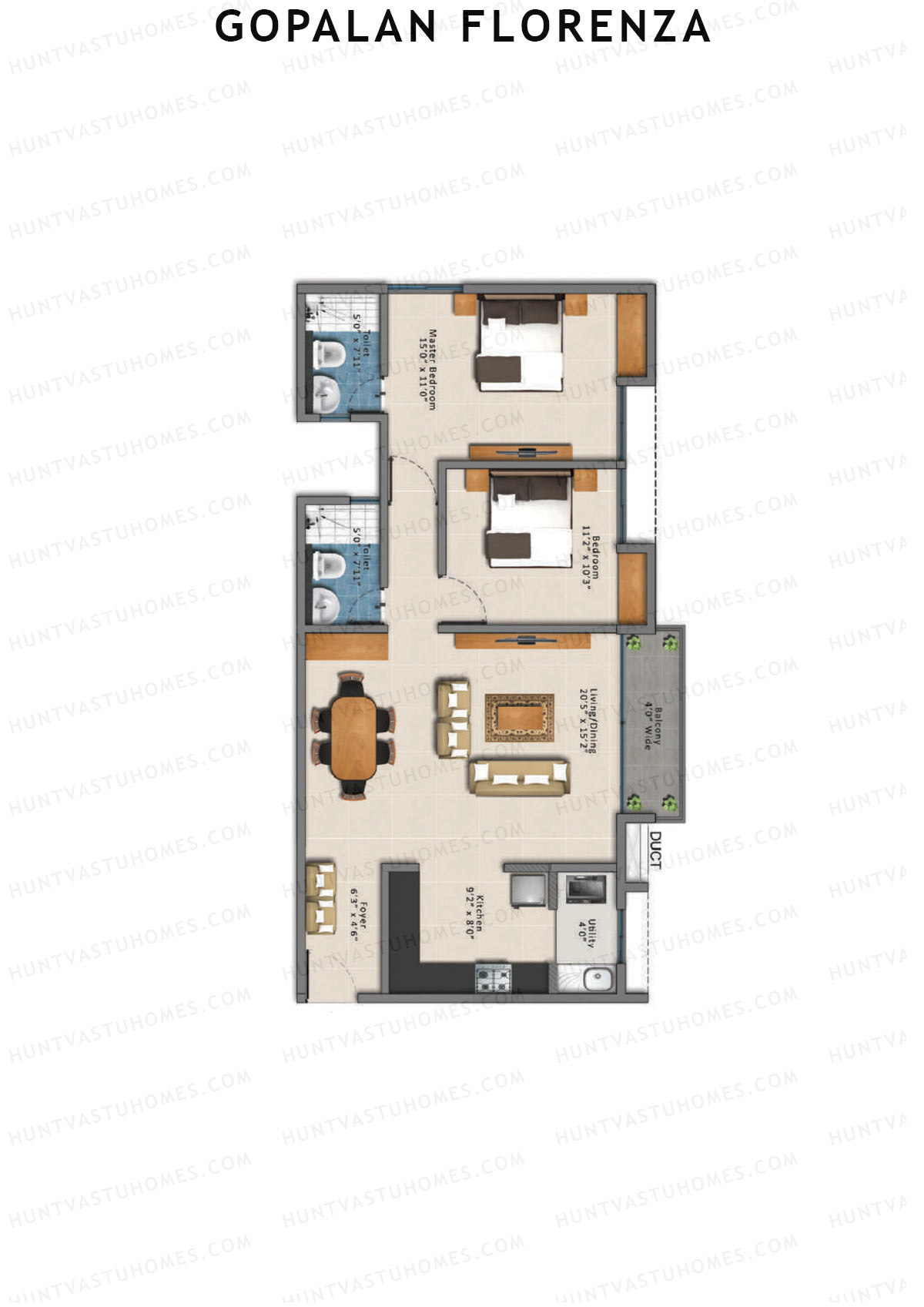 Gopalan Florenza Block C Unit 2 Floor Plan