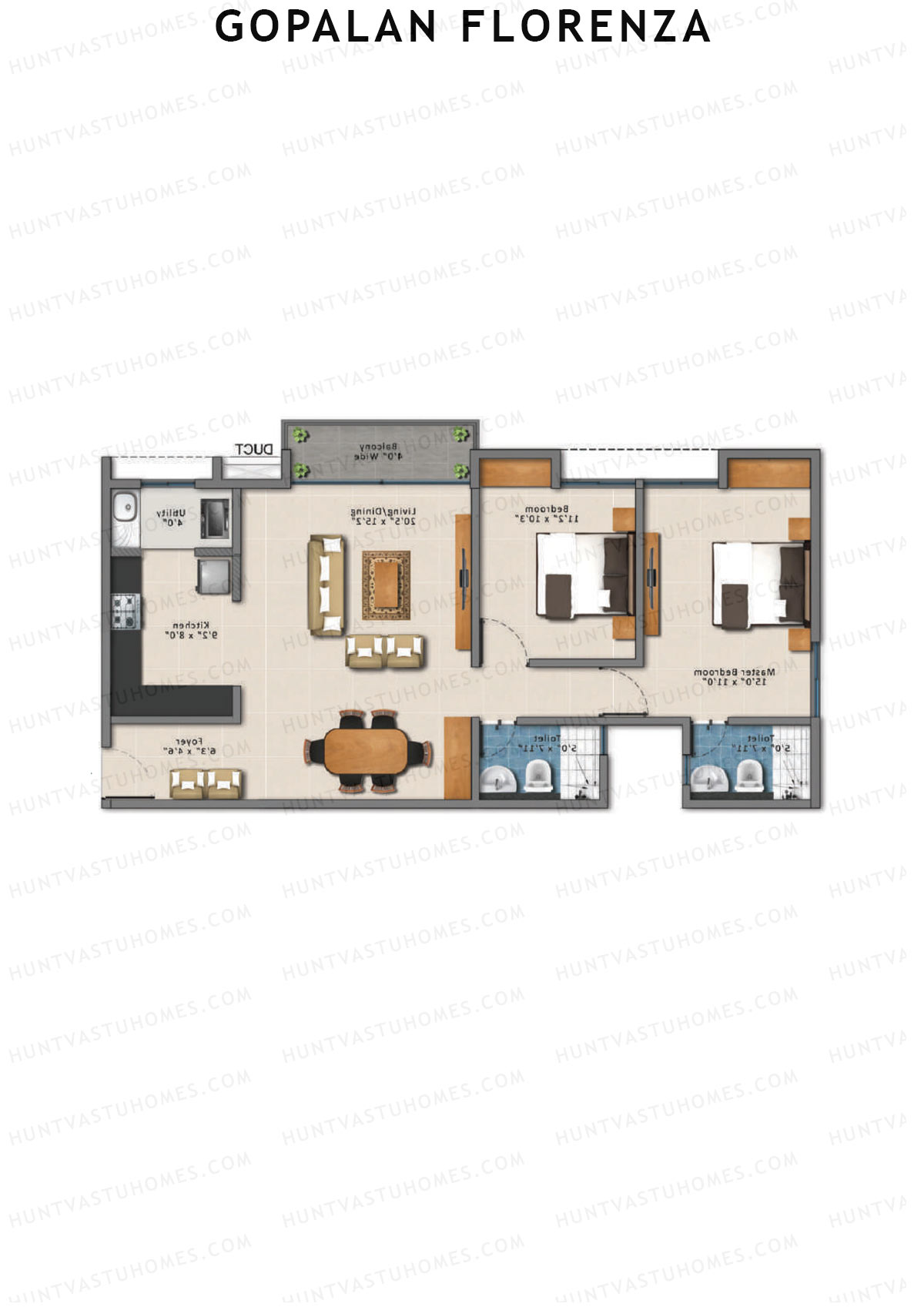 Gopalan Florenza Block C Unit 3 Floor Plan