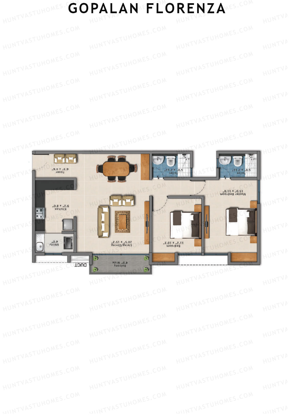 Gopalan Florenza Block C Unit 4 Floor Plan