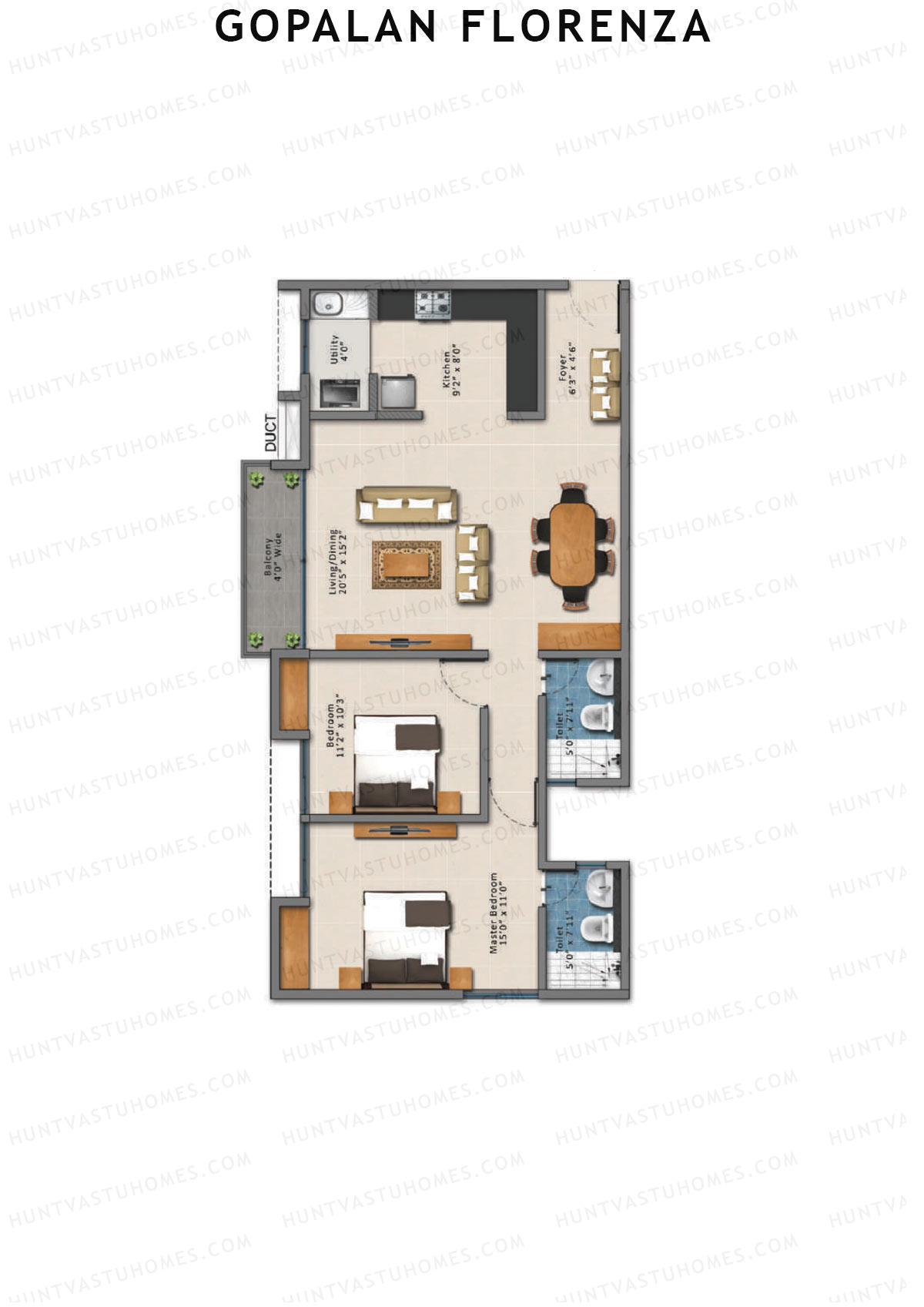 Gopalan Florenza Block E Unit 6 Floor Plan