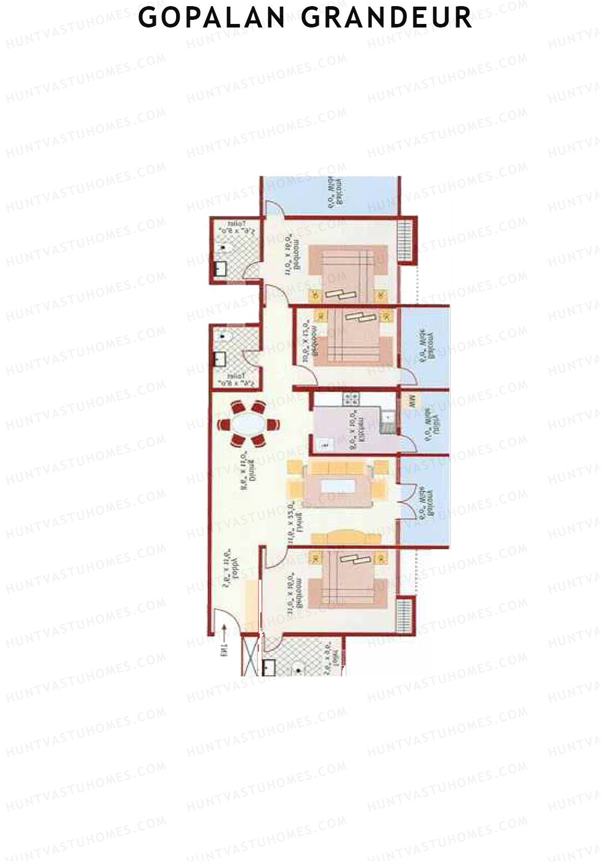 Gopalan Grandeur Tower C Unit 2 Floor Plan