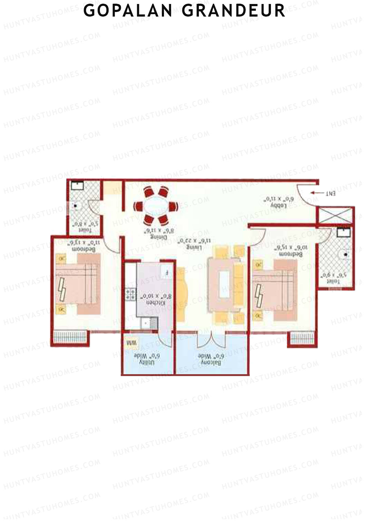 Gopalan Grandeur Tower F Unit 7 Floor Plan