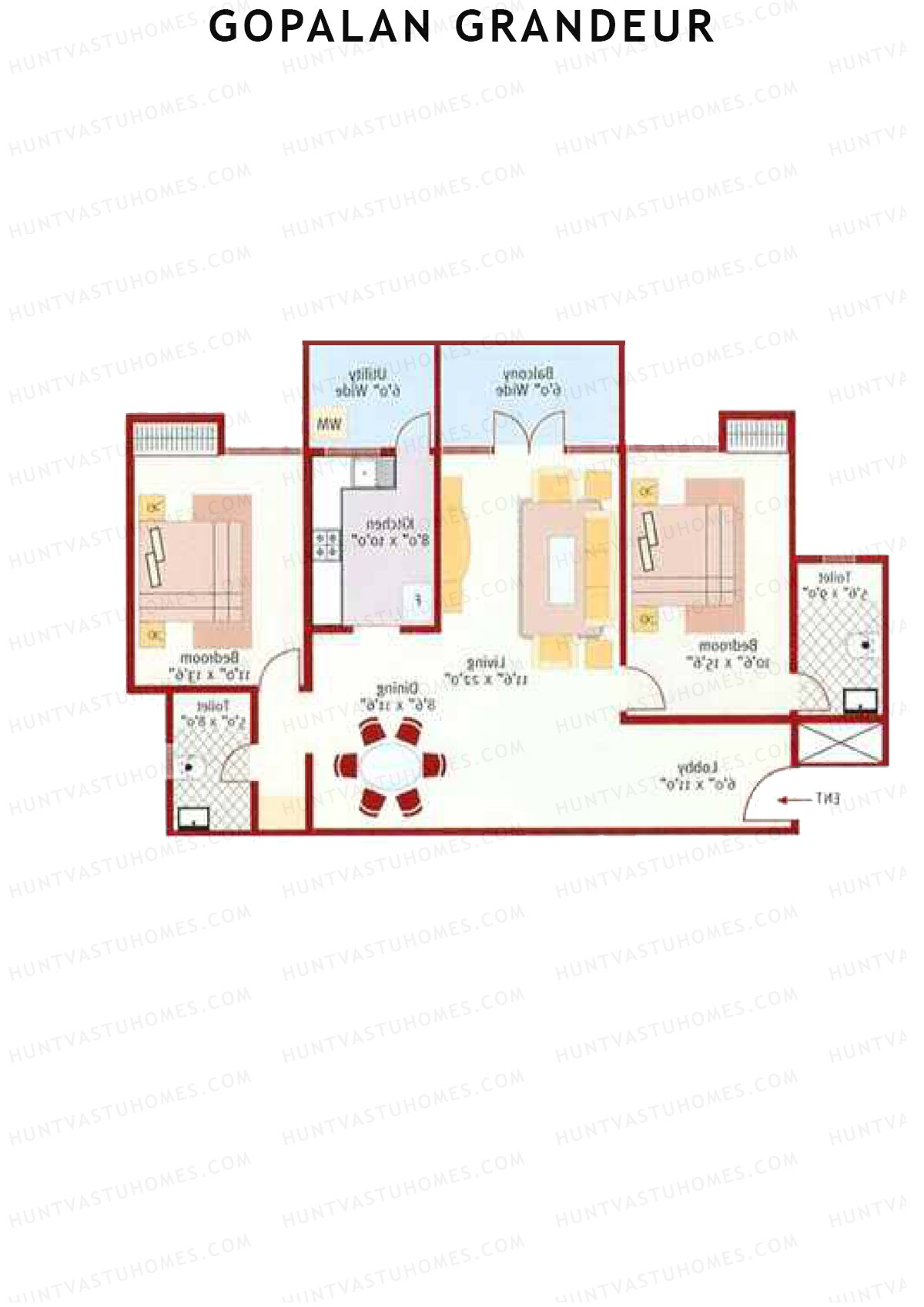 Gopalan Grandeur Tower F Unit 8 Floor Plan